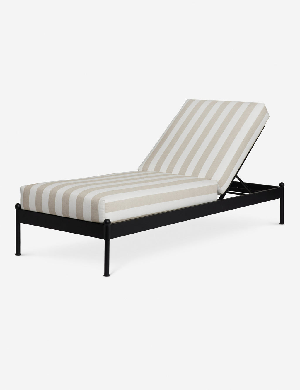 Lulu and Georgia - Leni Outdoor Chaise, Natural Stripe