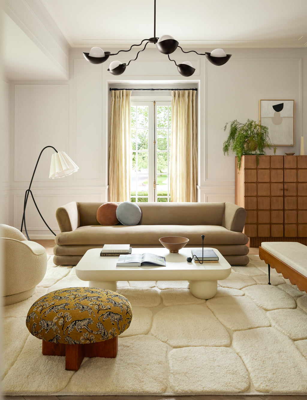 Lulu and Georgia - Open Box: Clouded Rectangle Coffee Table, Matte White by Sarah Sherman Samuel