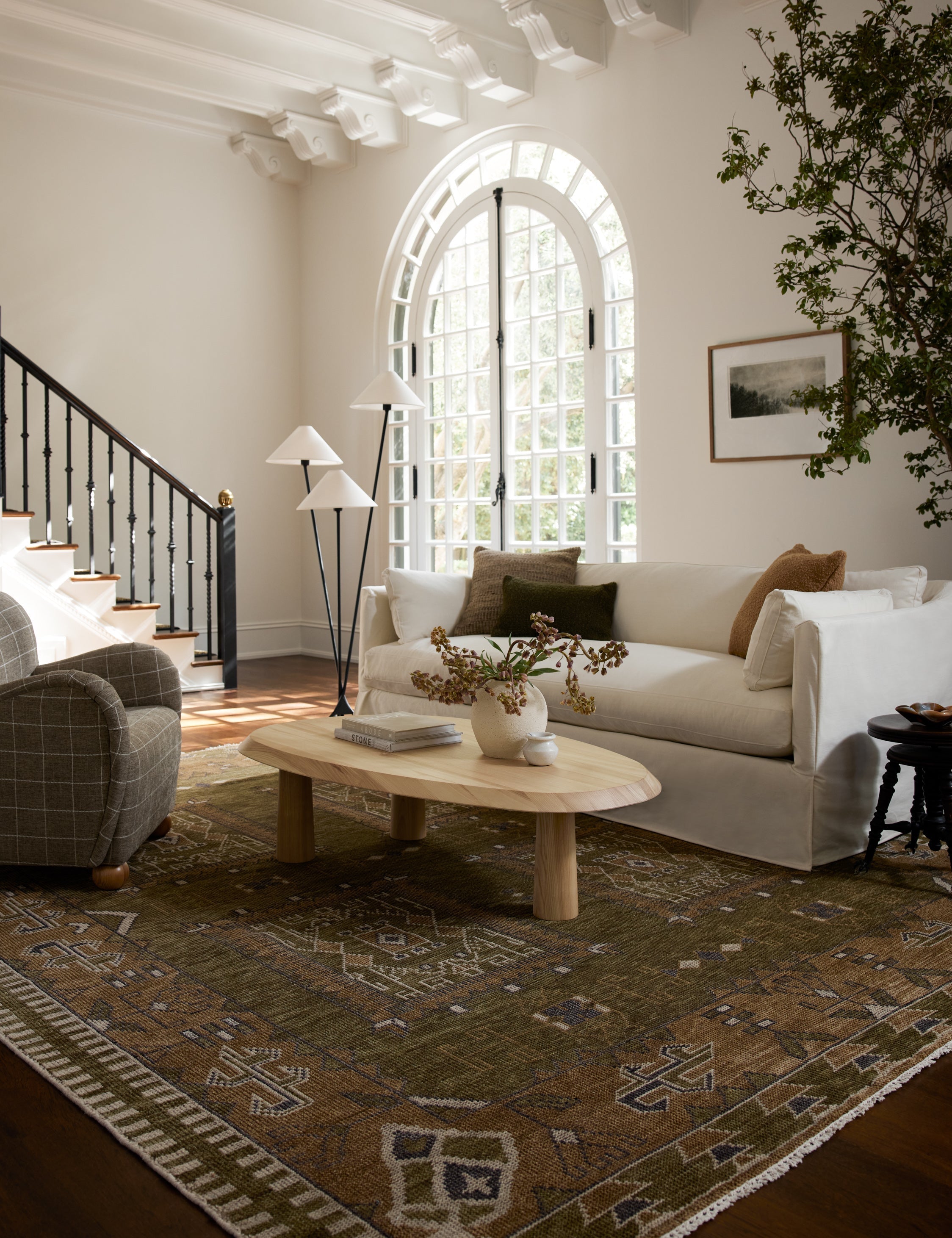 Lulu and Georgia - Tahj Hand - Knotted Wool Rug Swatch 18" x 18"