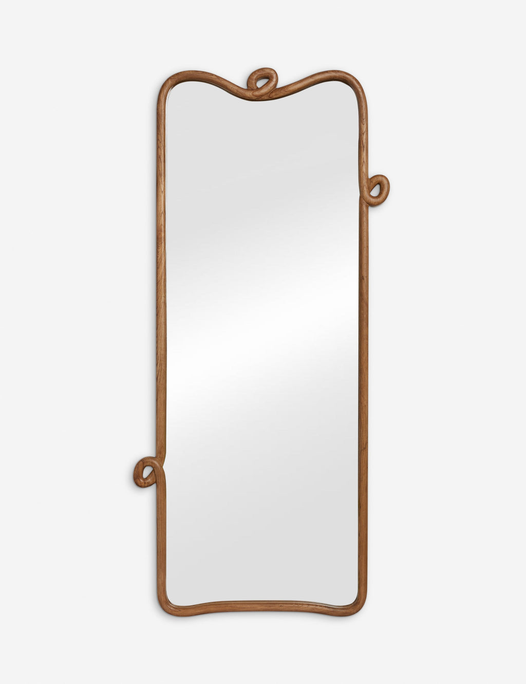 Lulu and Georgia - Open Box: Looped Wood Floor Mirror, Natural, 32" x 70" by Sarah Sherman Samuel