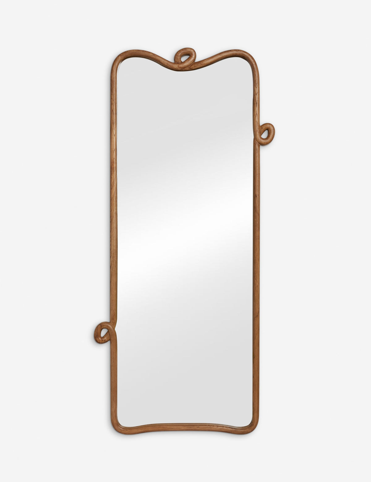 Lulu and Georgia - Open Box: Looped Wood Floor Mirror, Natural, 32" x 70" by Sarah Sherman Samuel