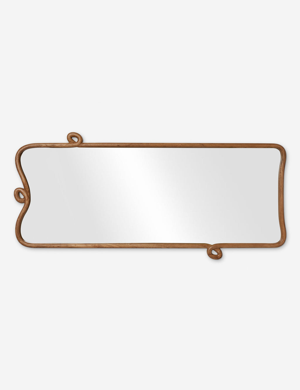 Lulu and Georgia - Open Box: Looped Wood Floor Mirror, Natural, 32" x 70" by Sarah Sherman Samuel
