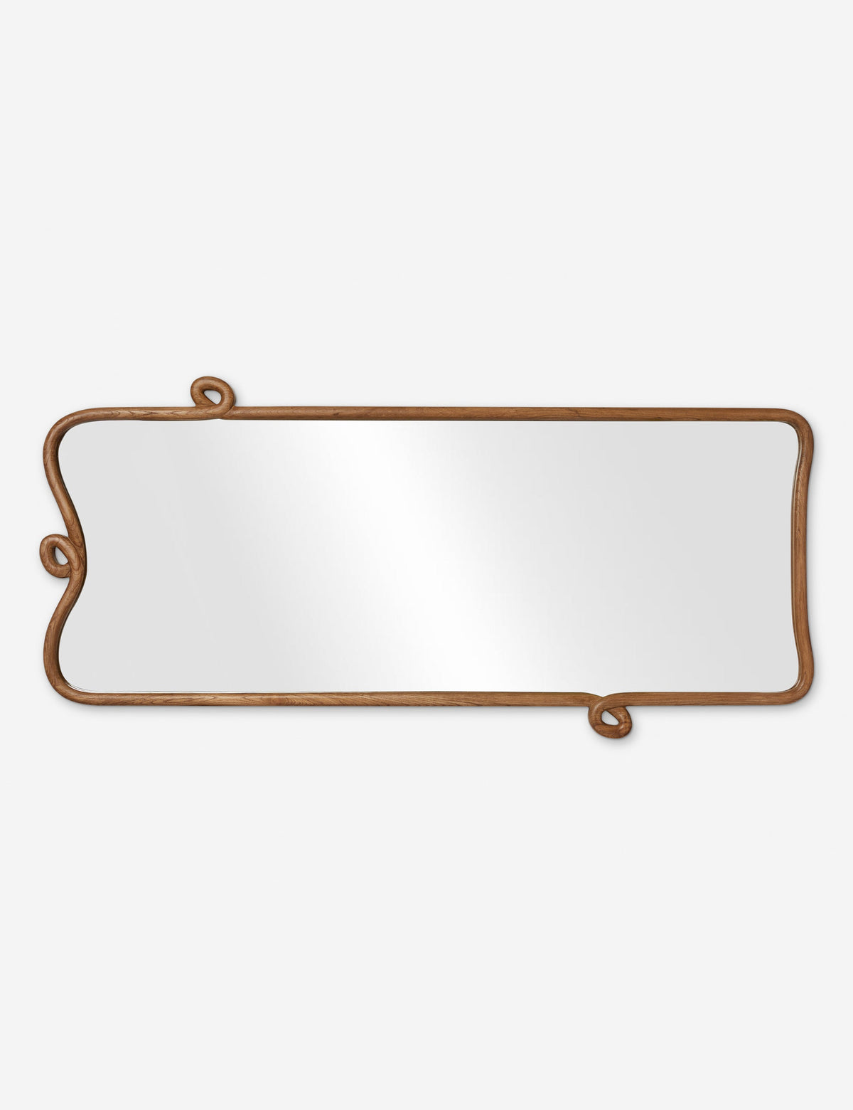 Lulu and Georgia - Open Box: Looped Wood Floor Mirror, Natural, 32" x 70" by Sarah Sherman Samuel