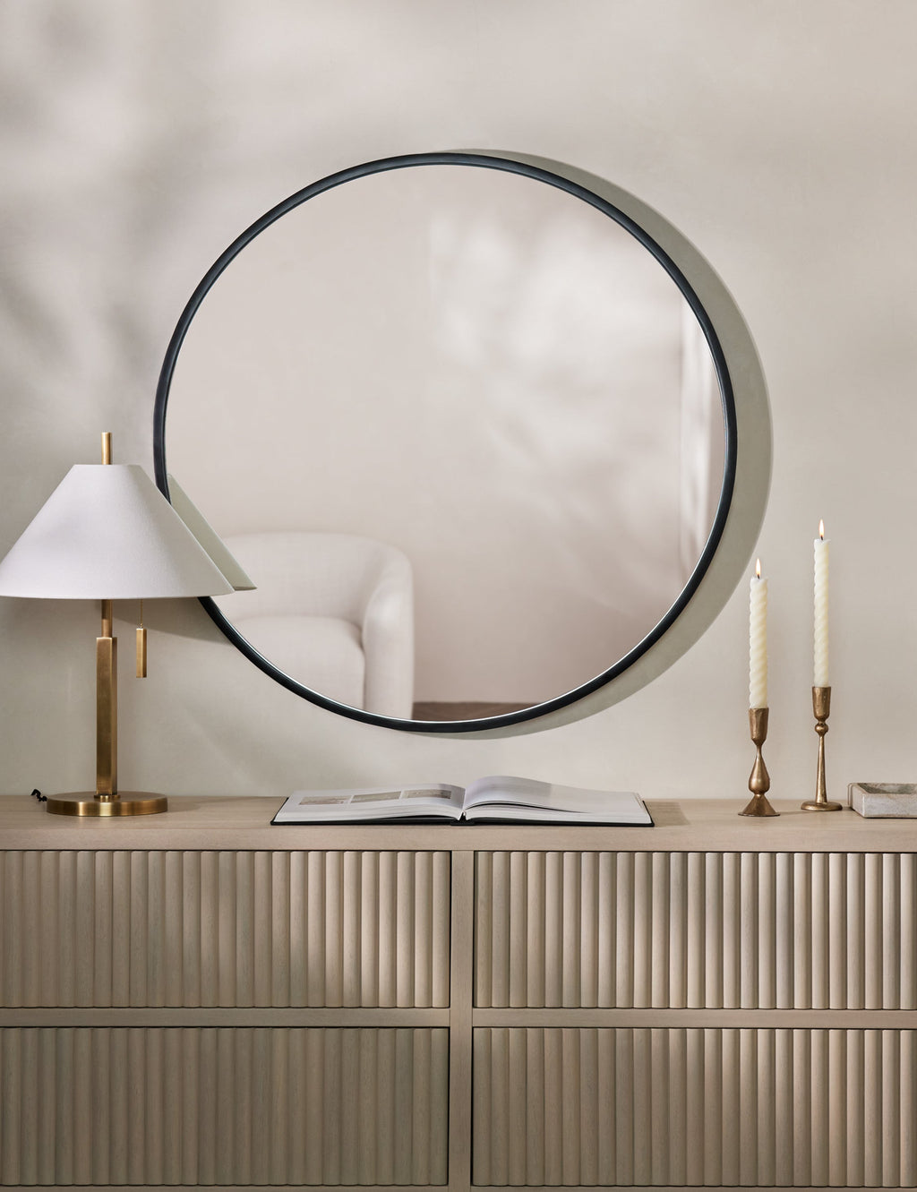 Lulu and Georgia - Idris Round Mirror