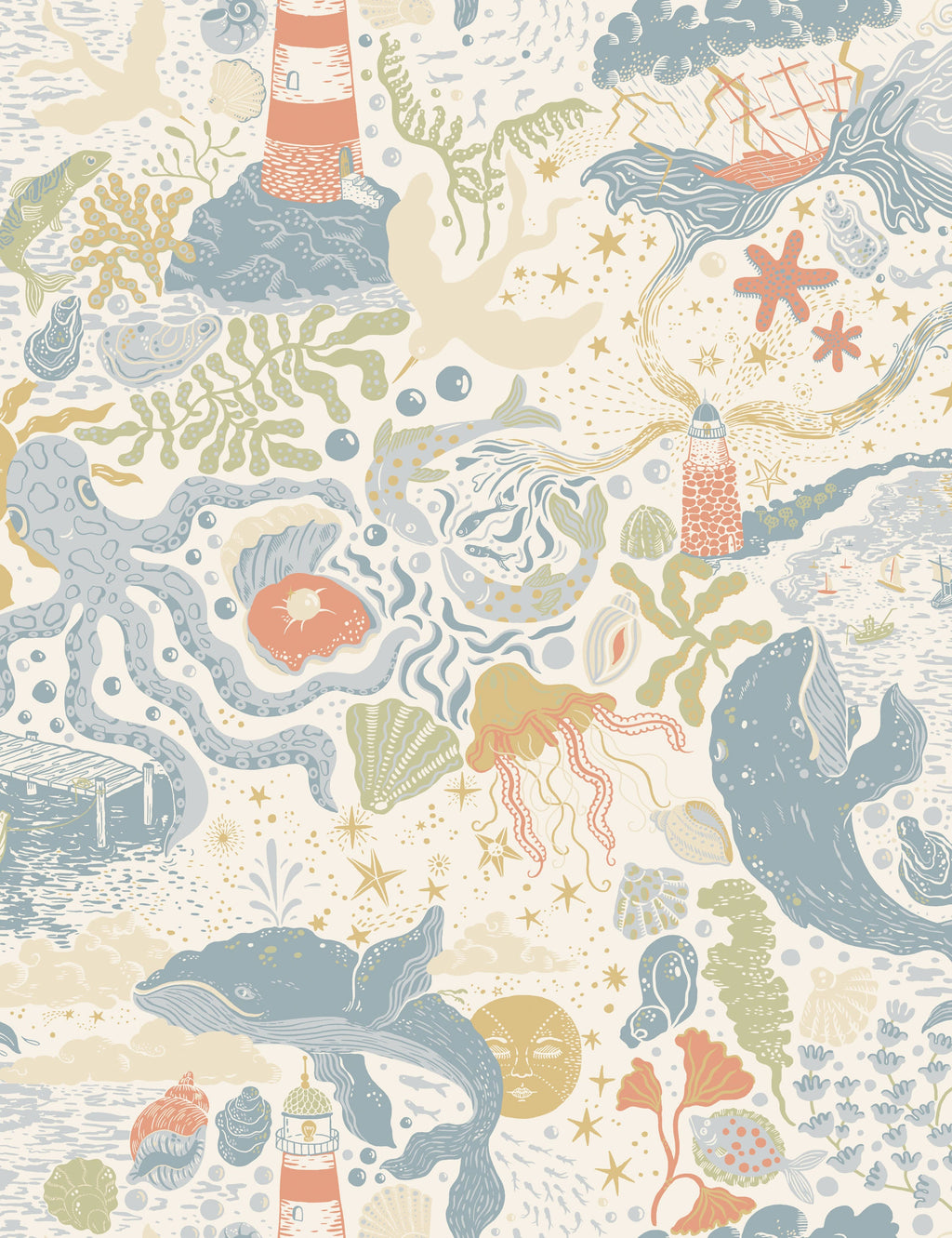 Lulu and Georgia - Havet Wallpaper by Lina Schnaufer