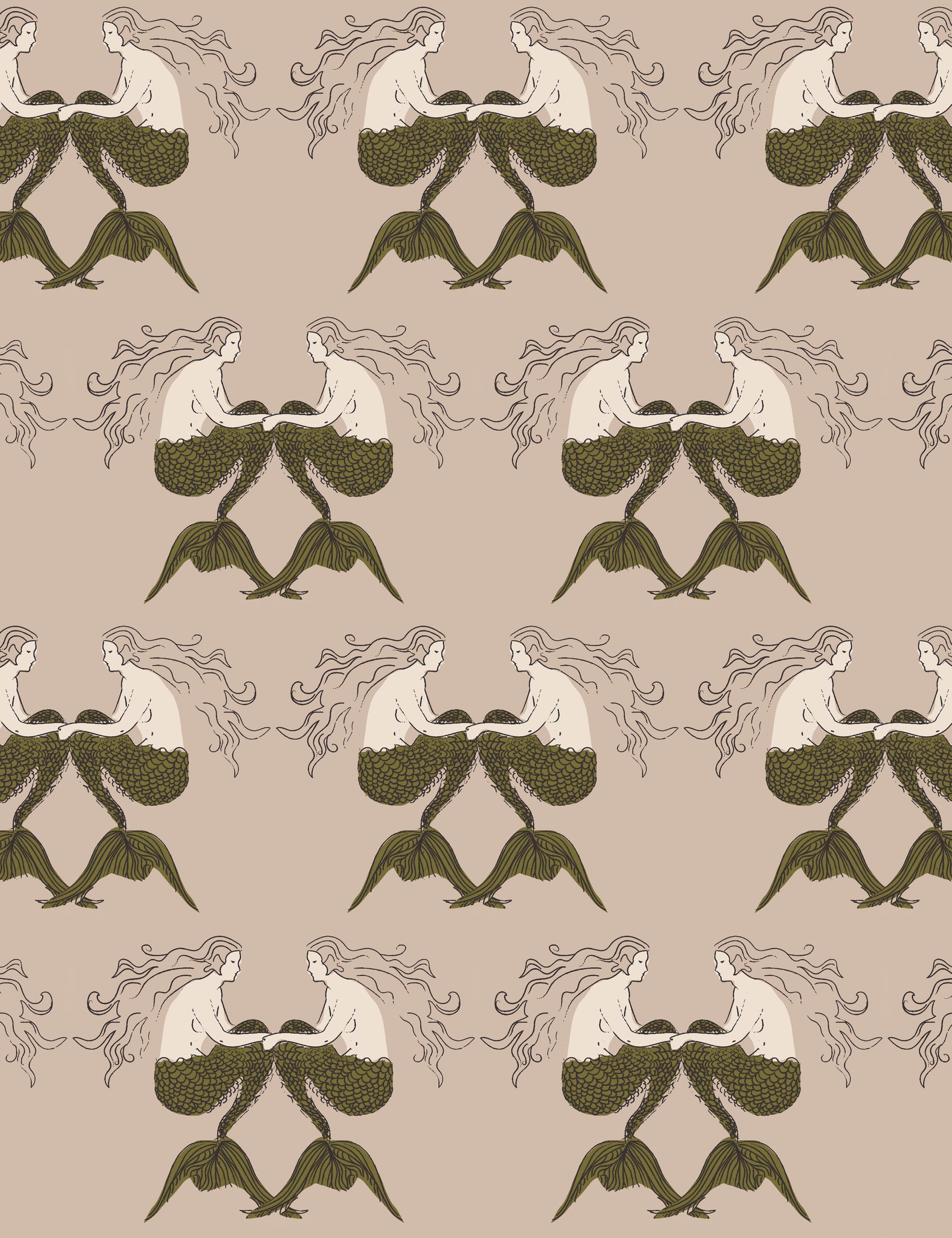 Lulu and Georgia - Meri Wallpaper by Sarah Sherman Samuel