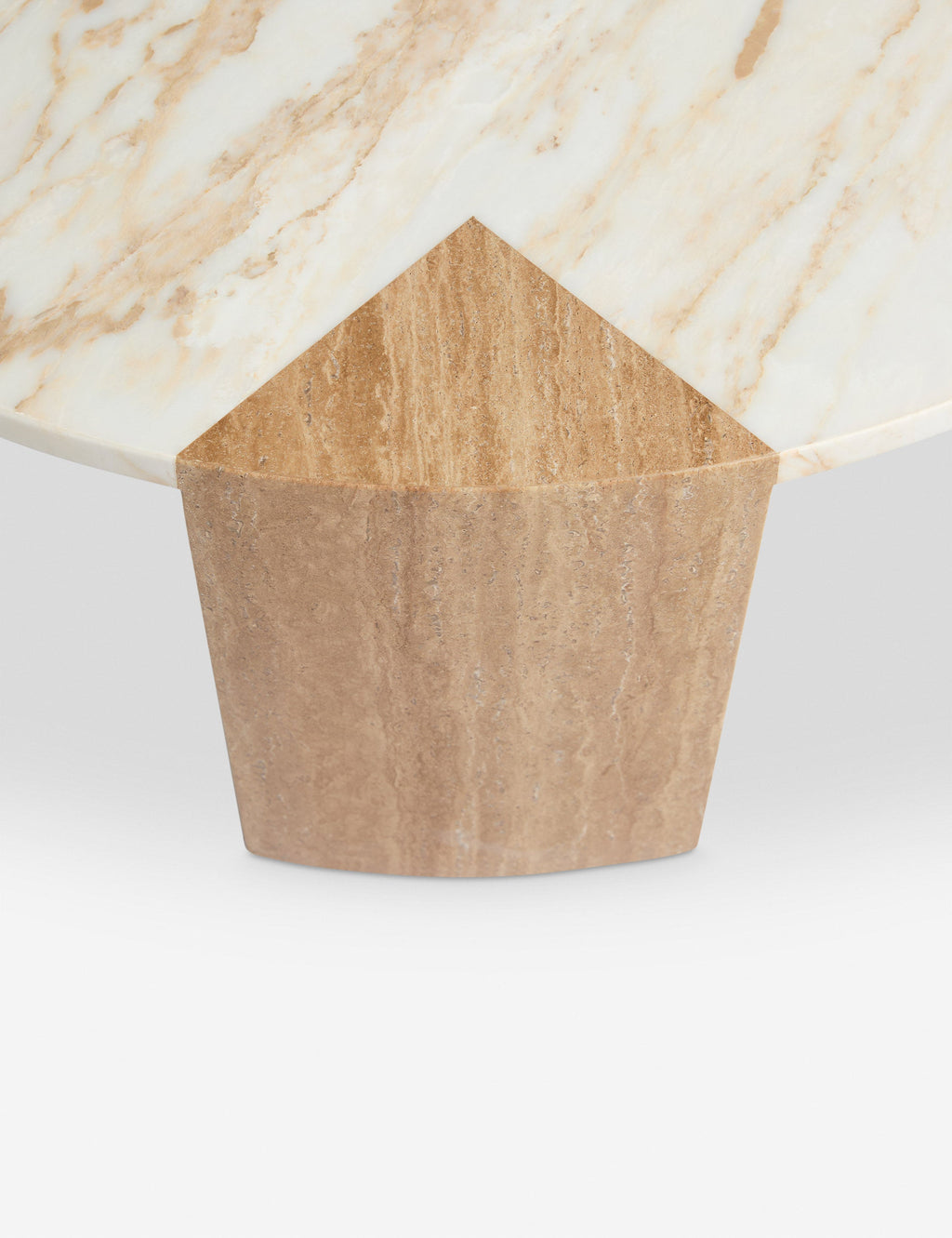 Lulu and Georgia - Open Box: Mahoe Round Coffee Table, Travertine and Marble by Carly Cushnie