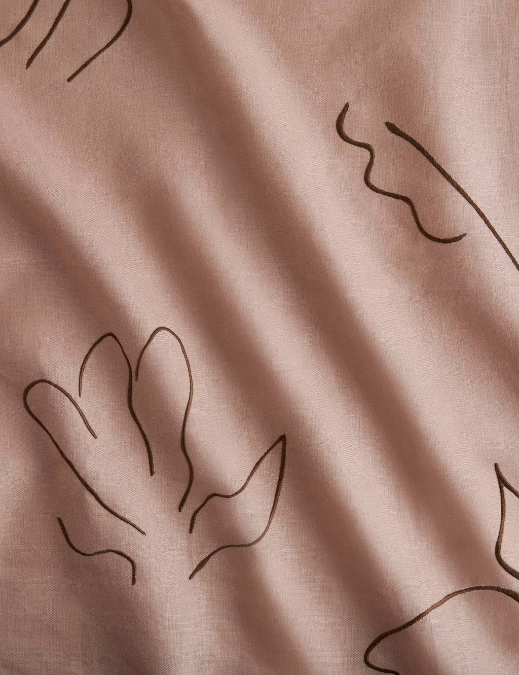 Lulu and Georgia - Narsi Embroidered Linen Fabric by Sarah Sherman Samuel