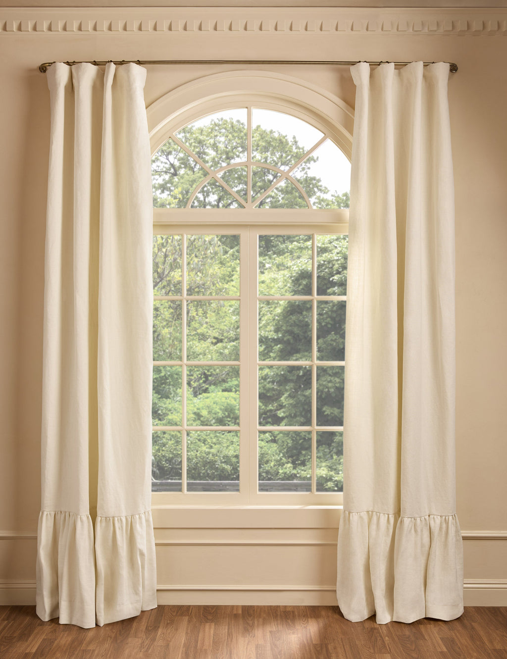 Lulu and Georgia - Nori Ruffle Belgian Linen Curtain Panel