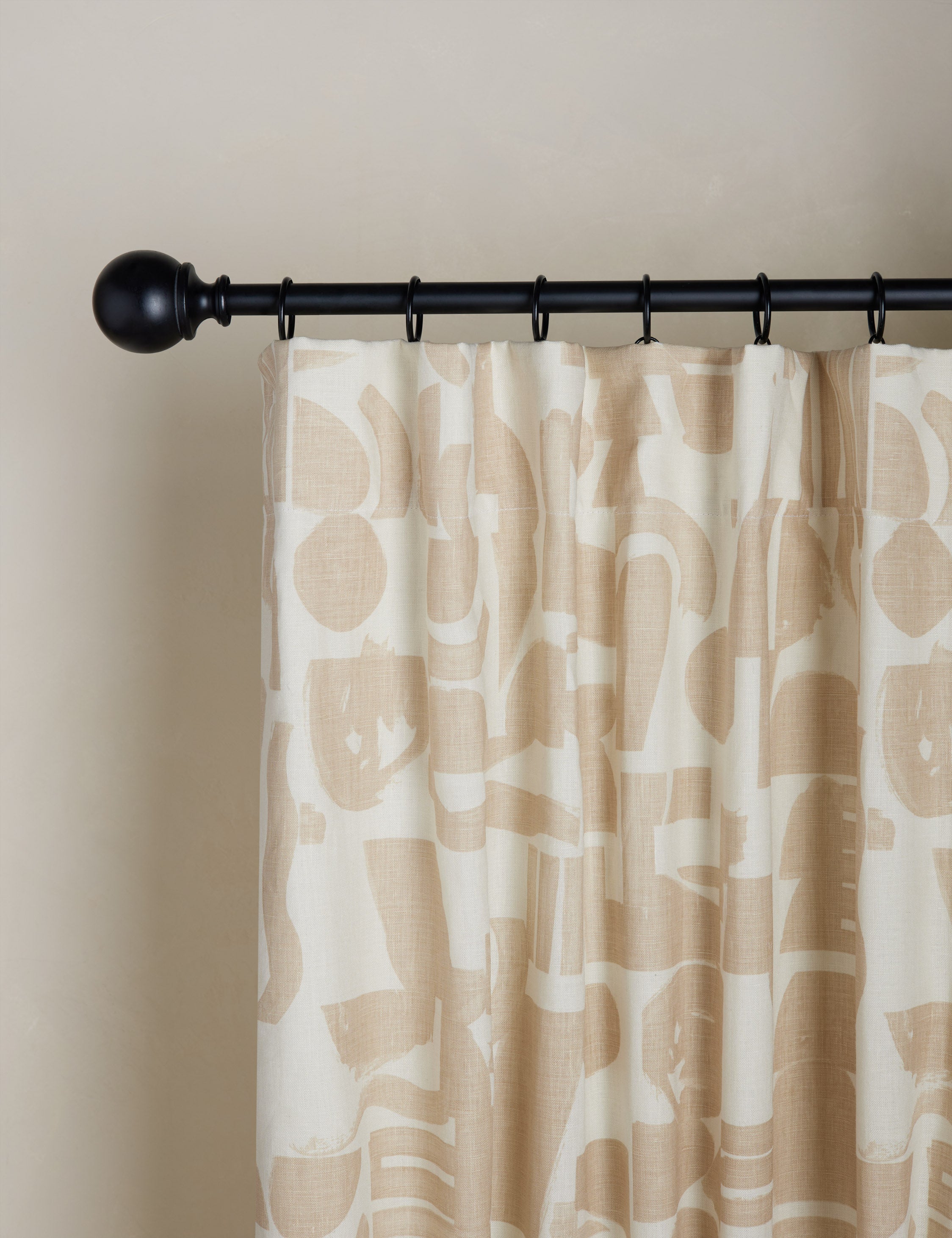 Lulu and Georgia - Organic Shapes Linen Curtain Panel by Sarah Sherman Samuel