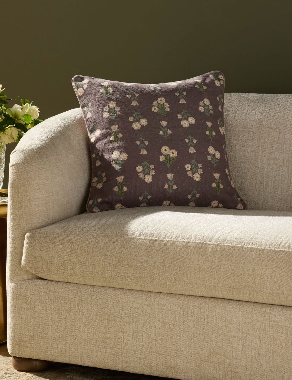 Lulu and Georgia - Posie Embroidered Pillow by Chris Loves Julia x Loloi