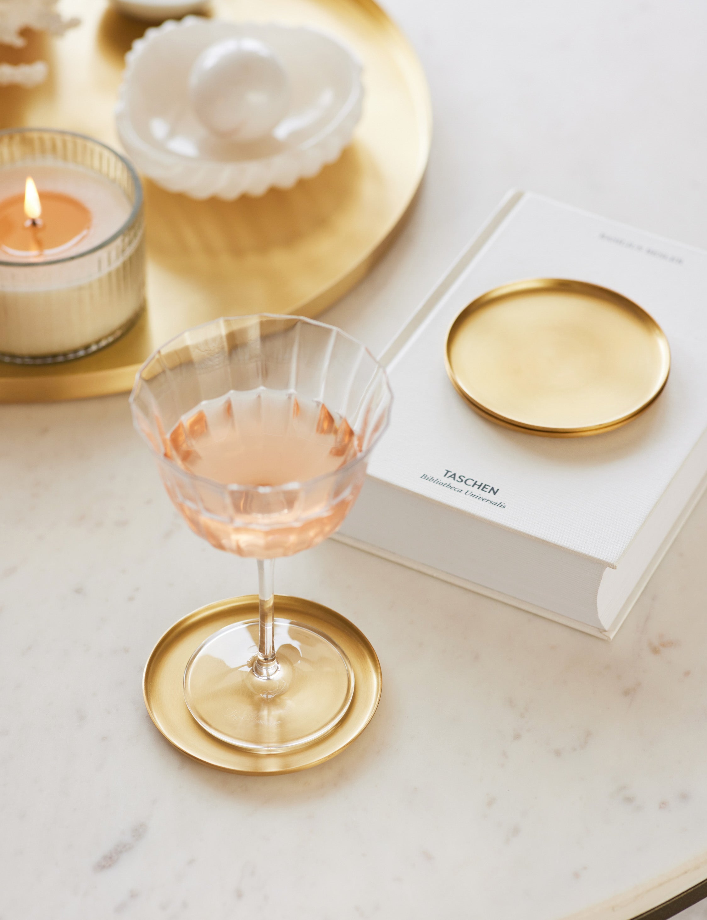 Lulu and Georgia - Heirloom Brass Coasters (Set of 4) by Fleck