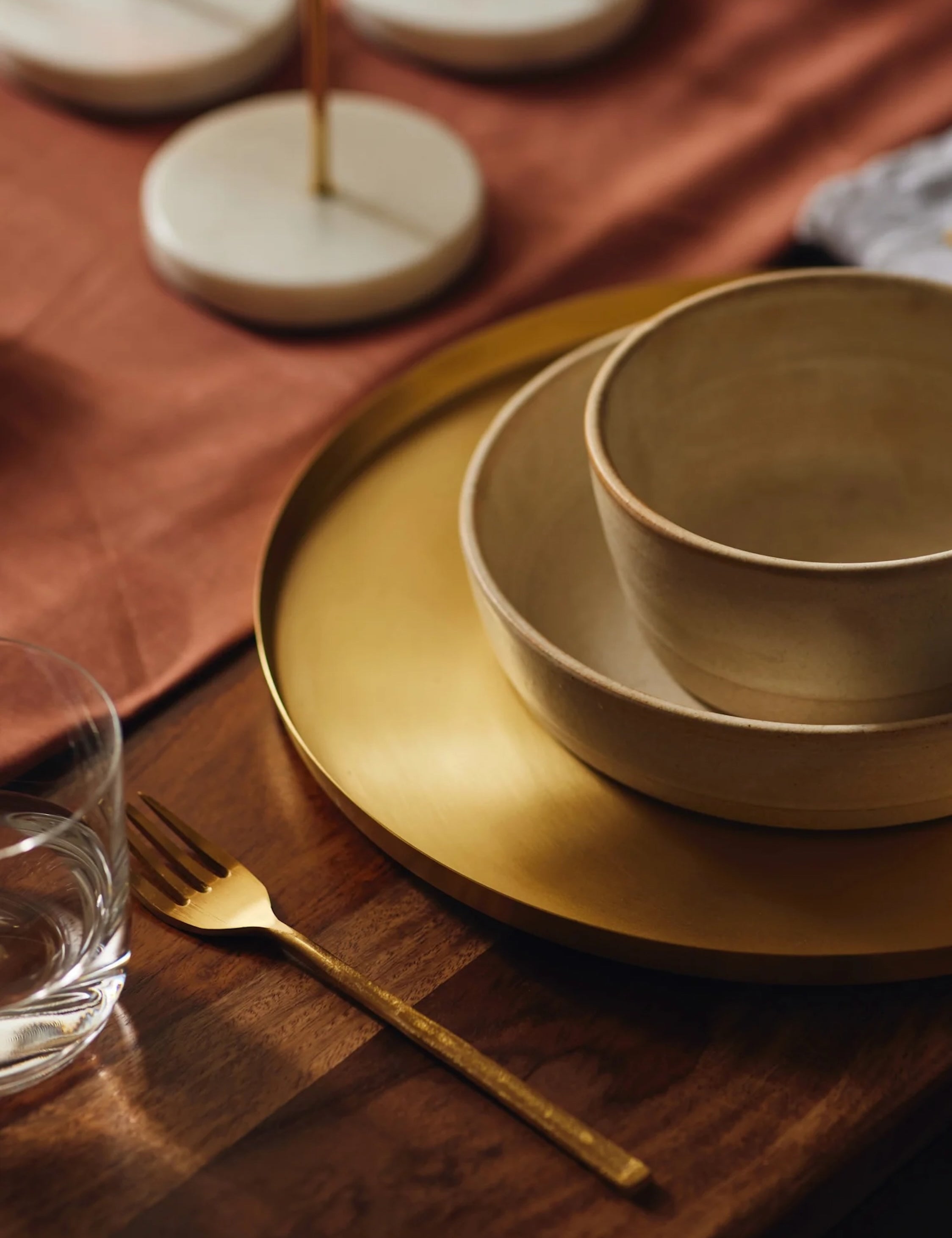 Lulu and Georgia - Heirloom Brass Serving Plate by Fleck