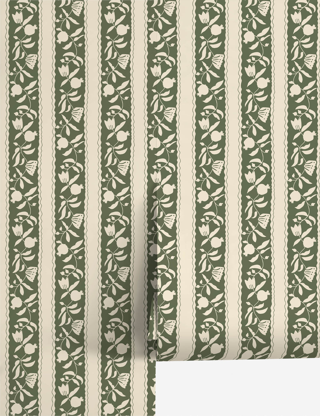 Lulu and Georgia - Pome Stripe Wallpaper by Sarah Sherman Samuel