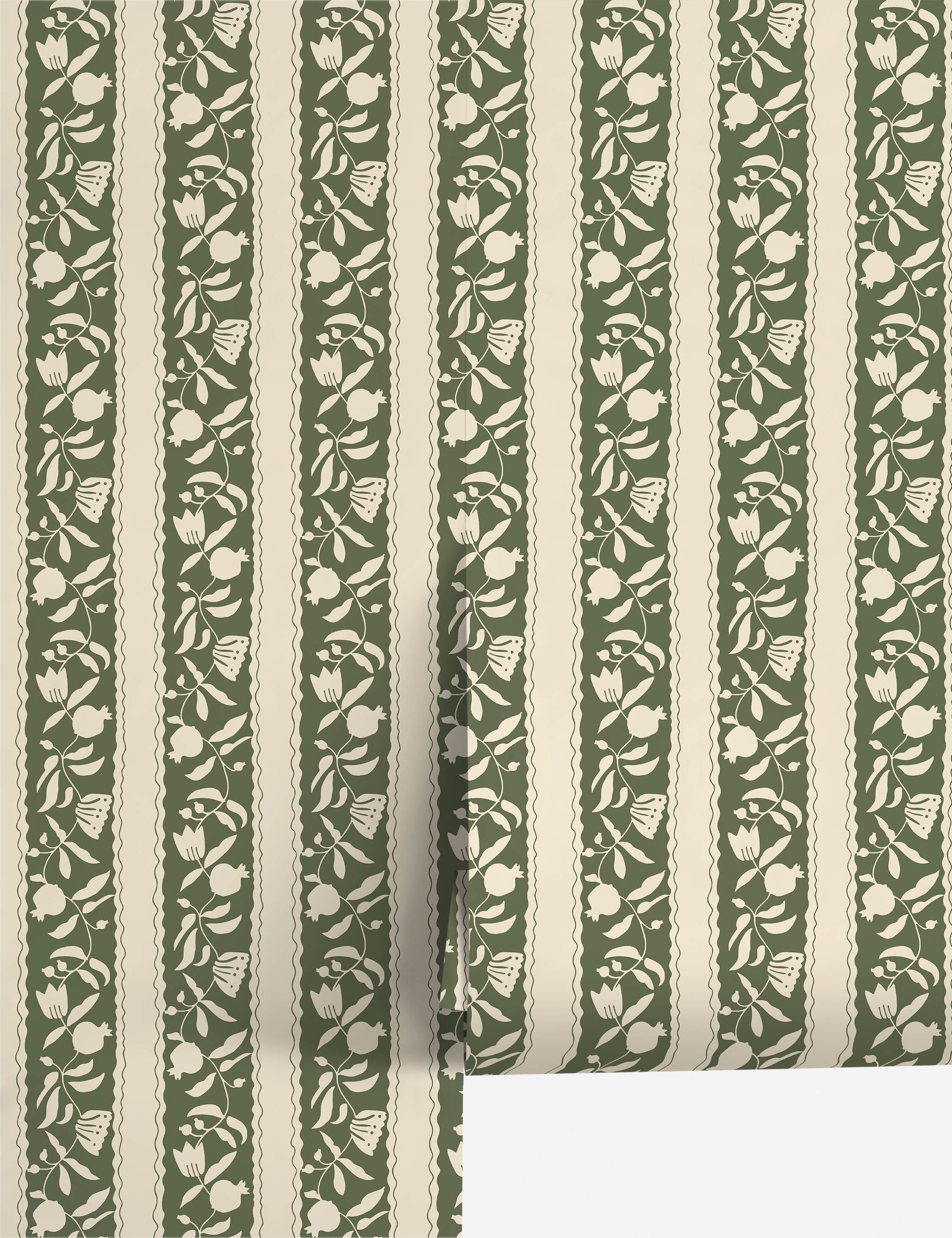 Lulu and Georgia - Pome Stripe Wallpaper by Sarah Sherman Samuel