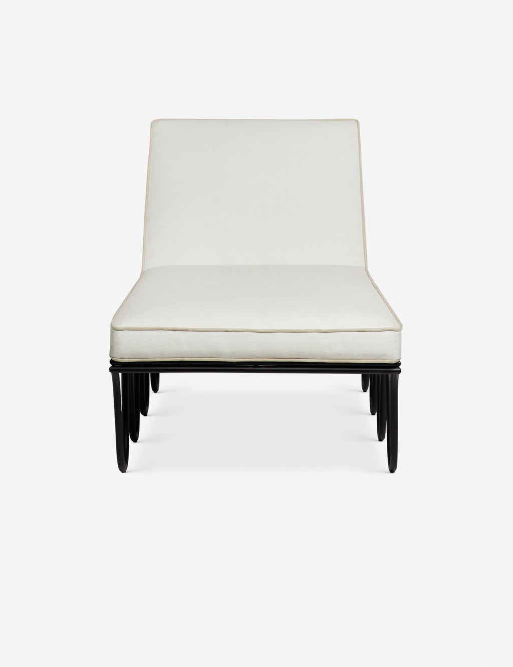 Lulu and Georgia - Peggy Outdoor Chaise, Ivory by Sarah Sherman Samuel