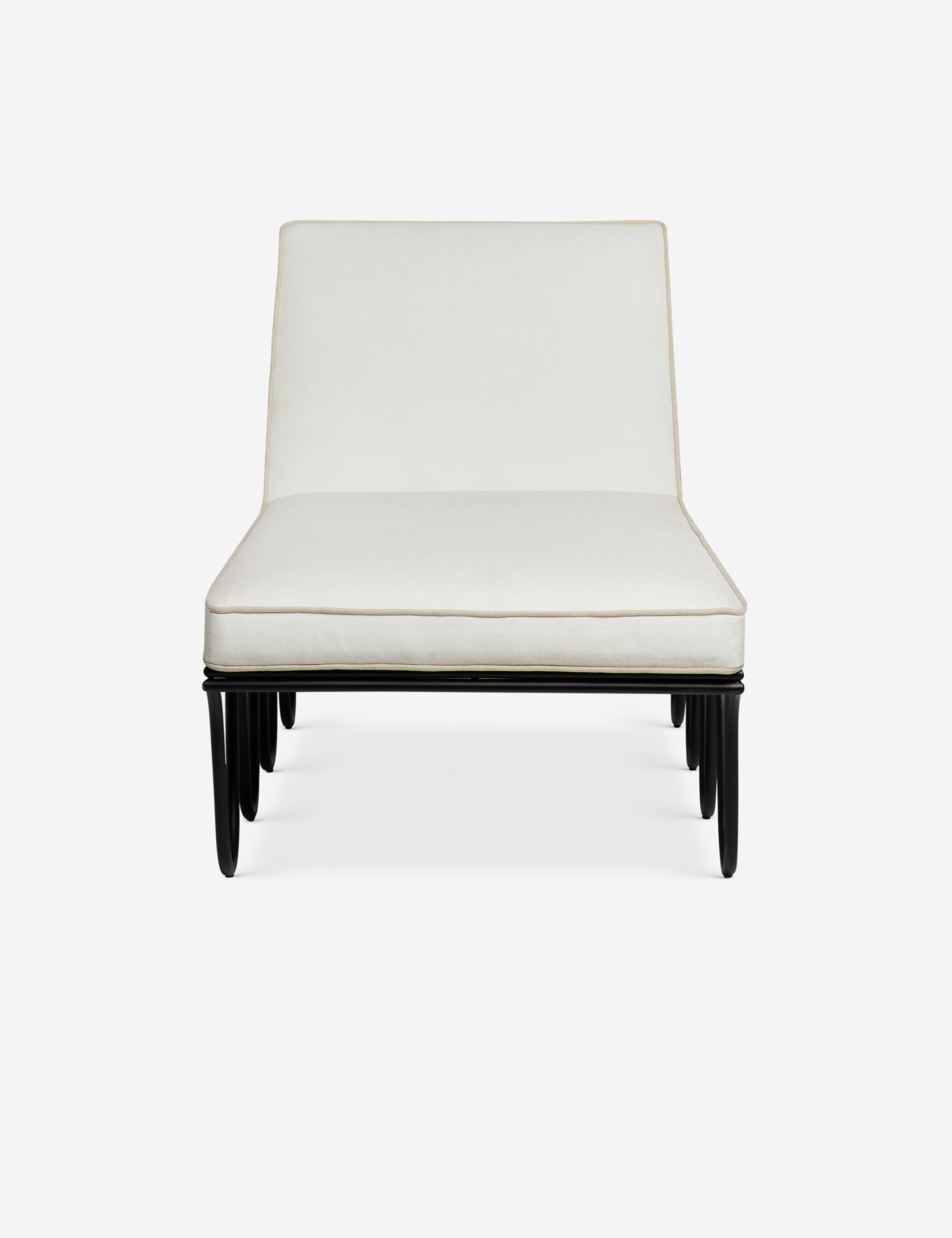 Lulu and Georgia - Peggy Outdoor Chaise, Ivory by Sarah Sherman Samuel