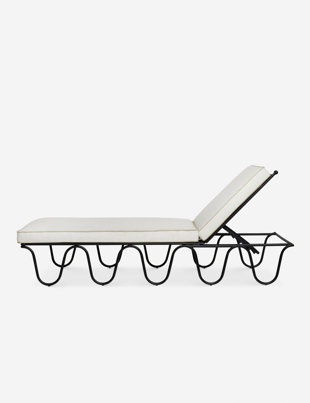 Lulu and Georgia - Peggy Outdoor Chaise, Ivory by Sarah Sherman Samuel