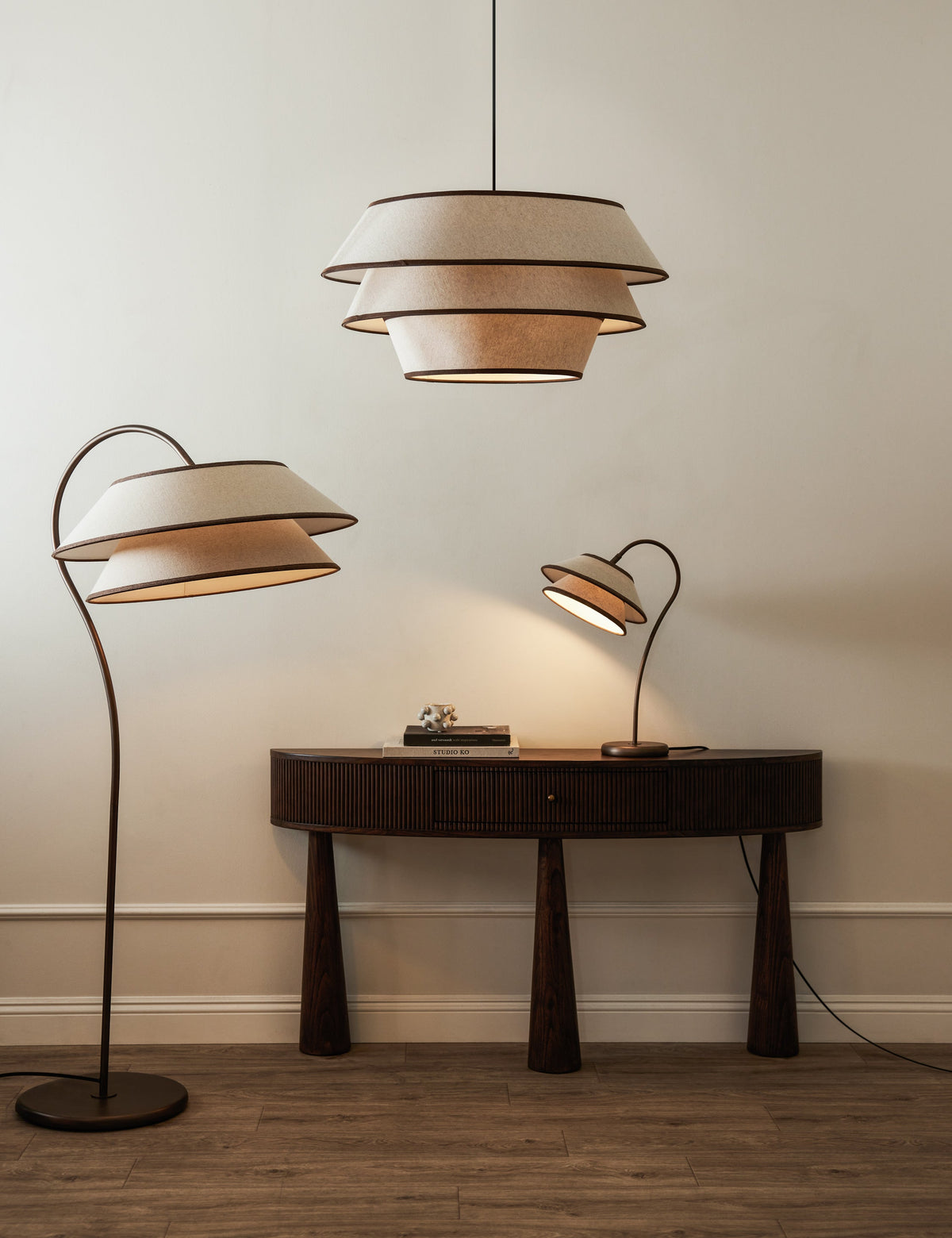 Lulu and Georgia - Open Box: Pittman Floor Lamp, Ivory and Toffee