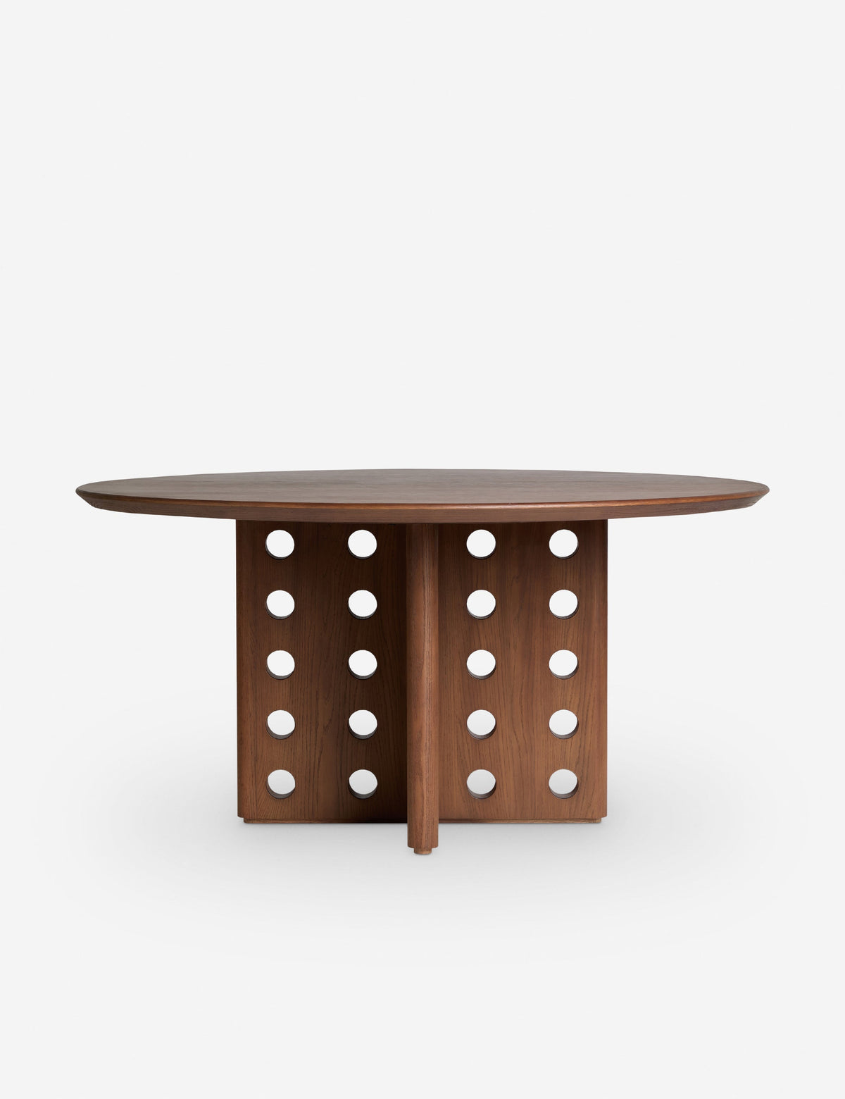 Lulu and Georgia - Open Box: Reika Round Dining Table, Chestnut by Sarah Sherman Samuel