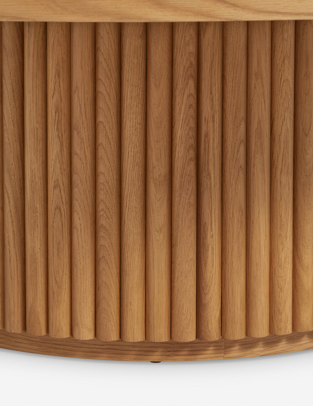 Lulu and Georgia - Open Box: Rutherford Round Coffee Table, Natural Oak