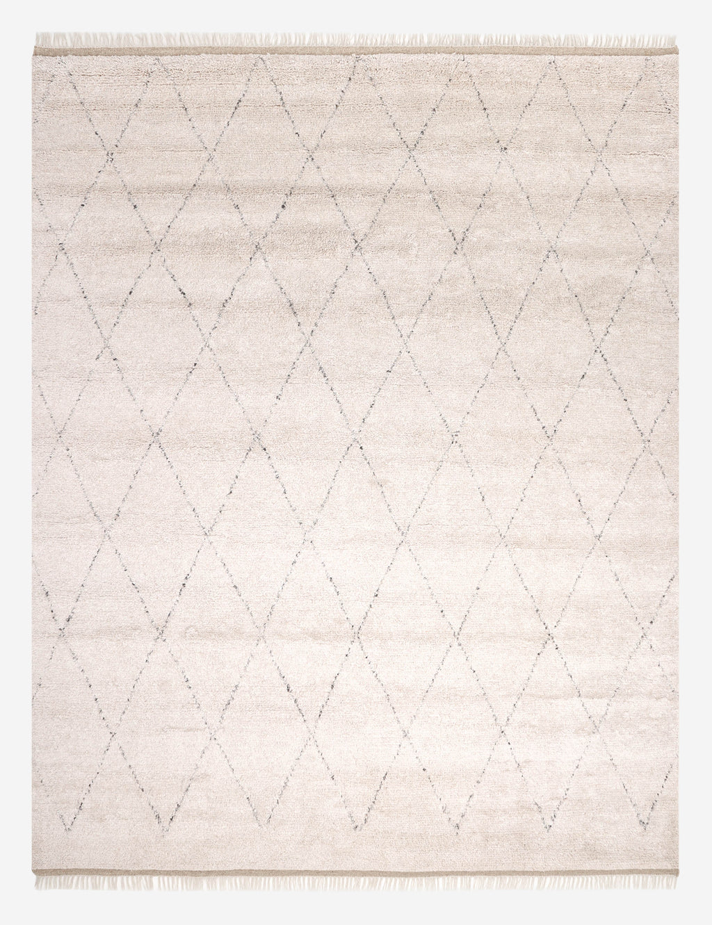 Lulu and Georgia - Ferra Hand - Knotted Wool - Blend Moroccan Style Shag Rug