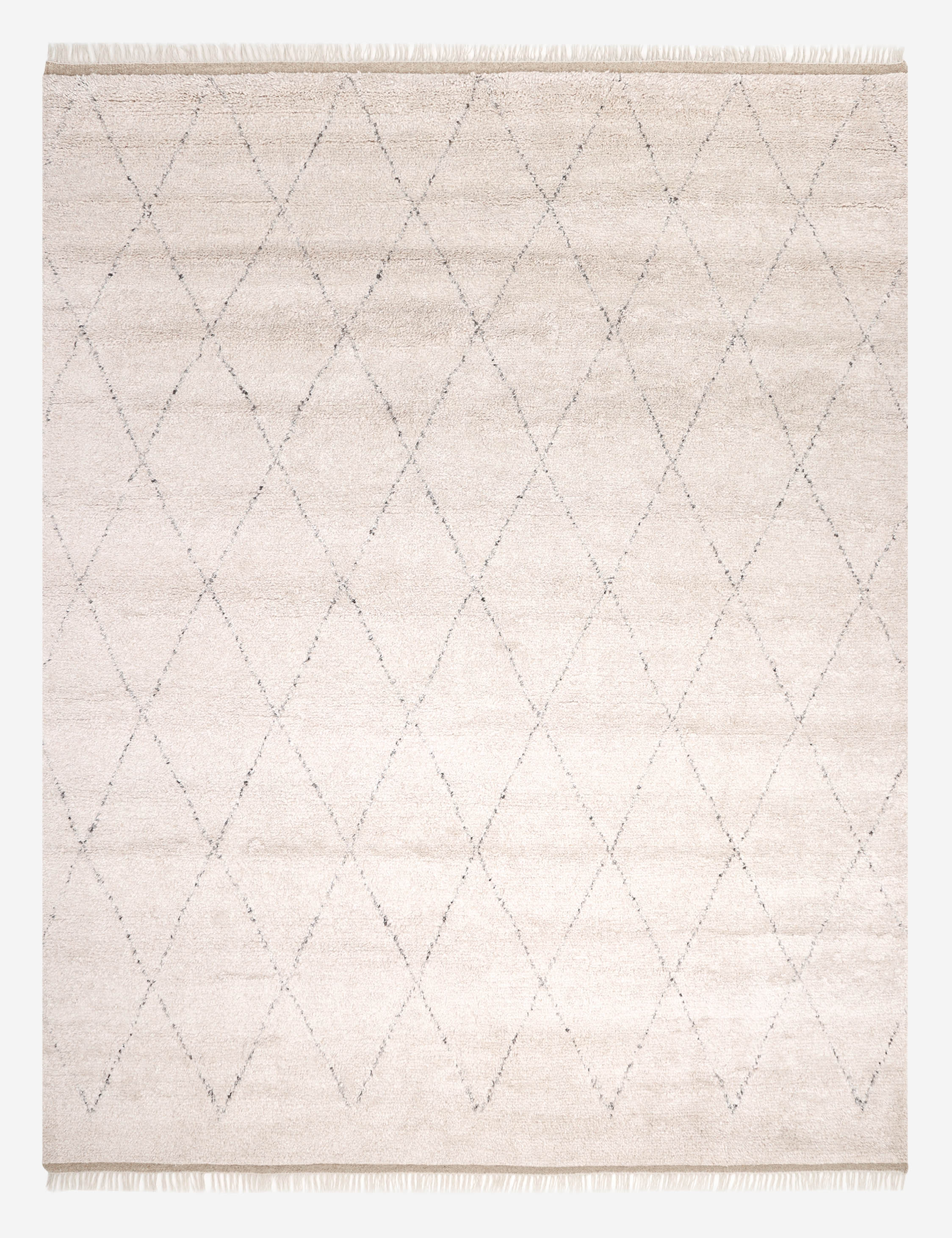 Lulu and Georgia - Ferra Hand - Knotted Wool - Blend Moroccan Style Shag Rug
