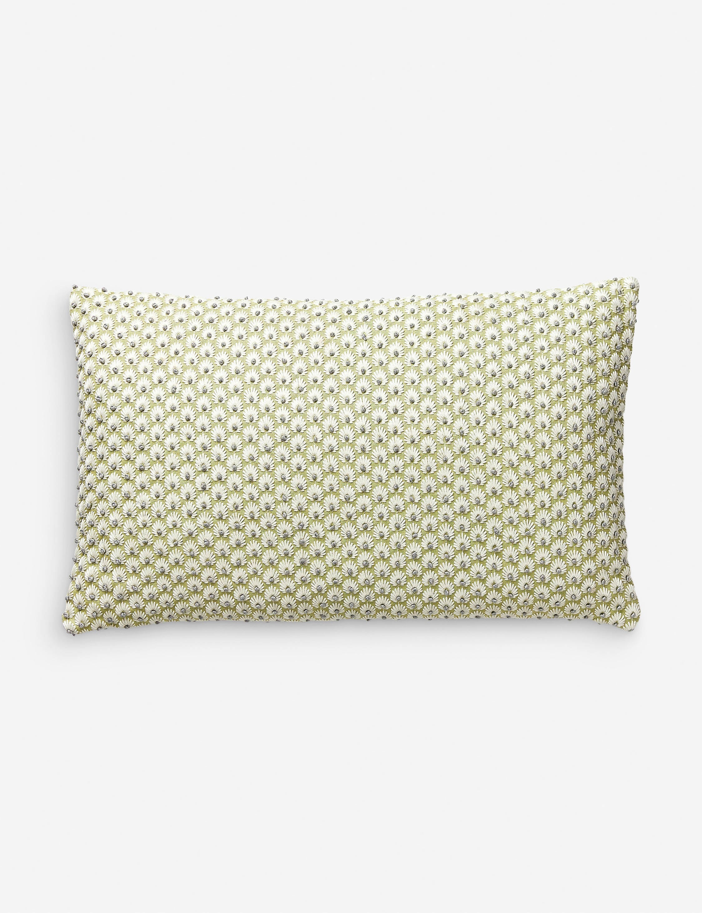 Lulu and Georgia - Fleur Embroidered Pillow by Scalamandre