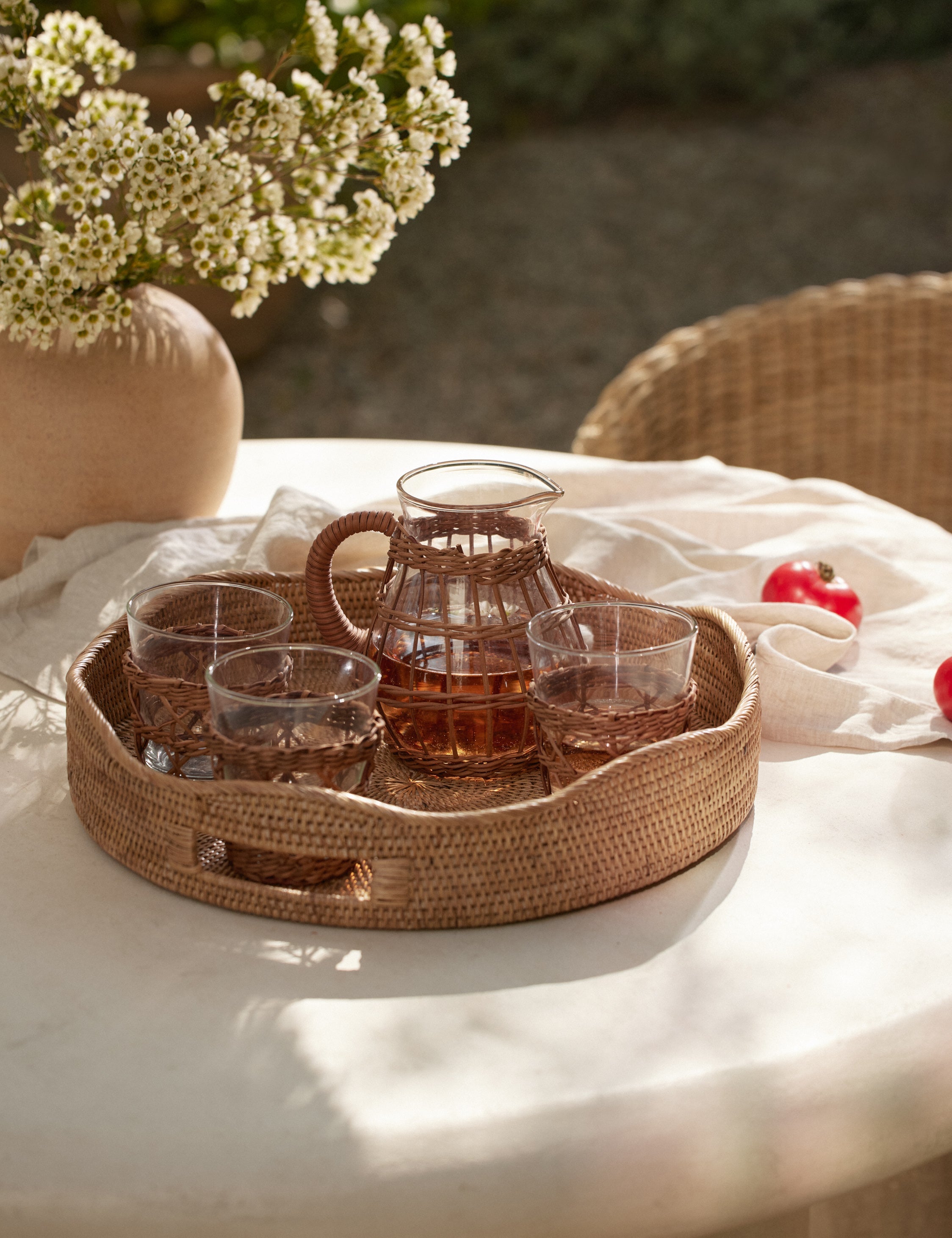Lulu and Georgia - Tyna Rattan Tray