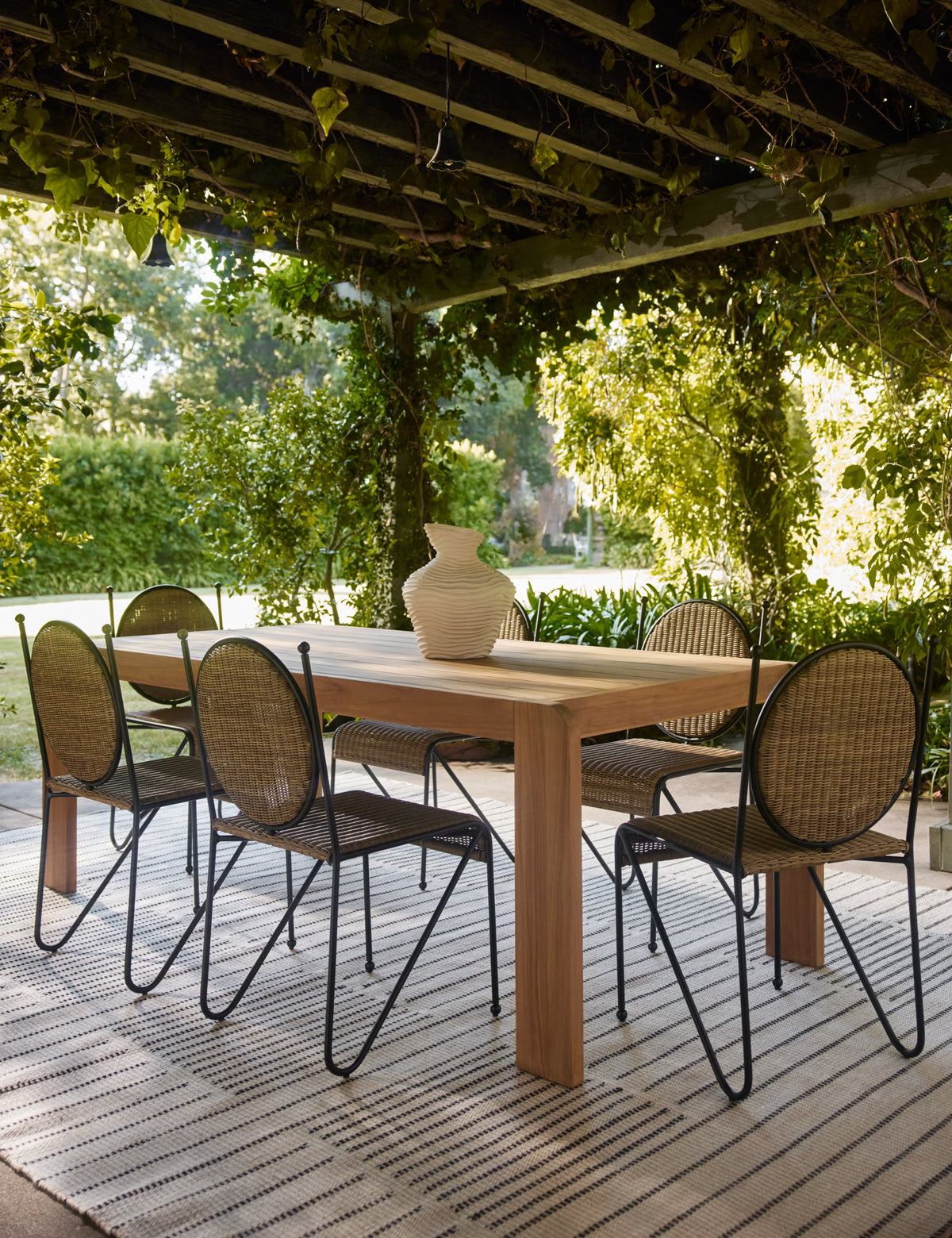 Lulu and Georgia - Open Box: Ziggy Outdoor Dining Chair, Natural by Sarah Sherman Samuel