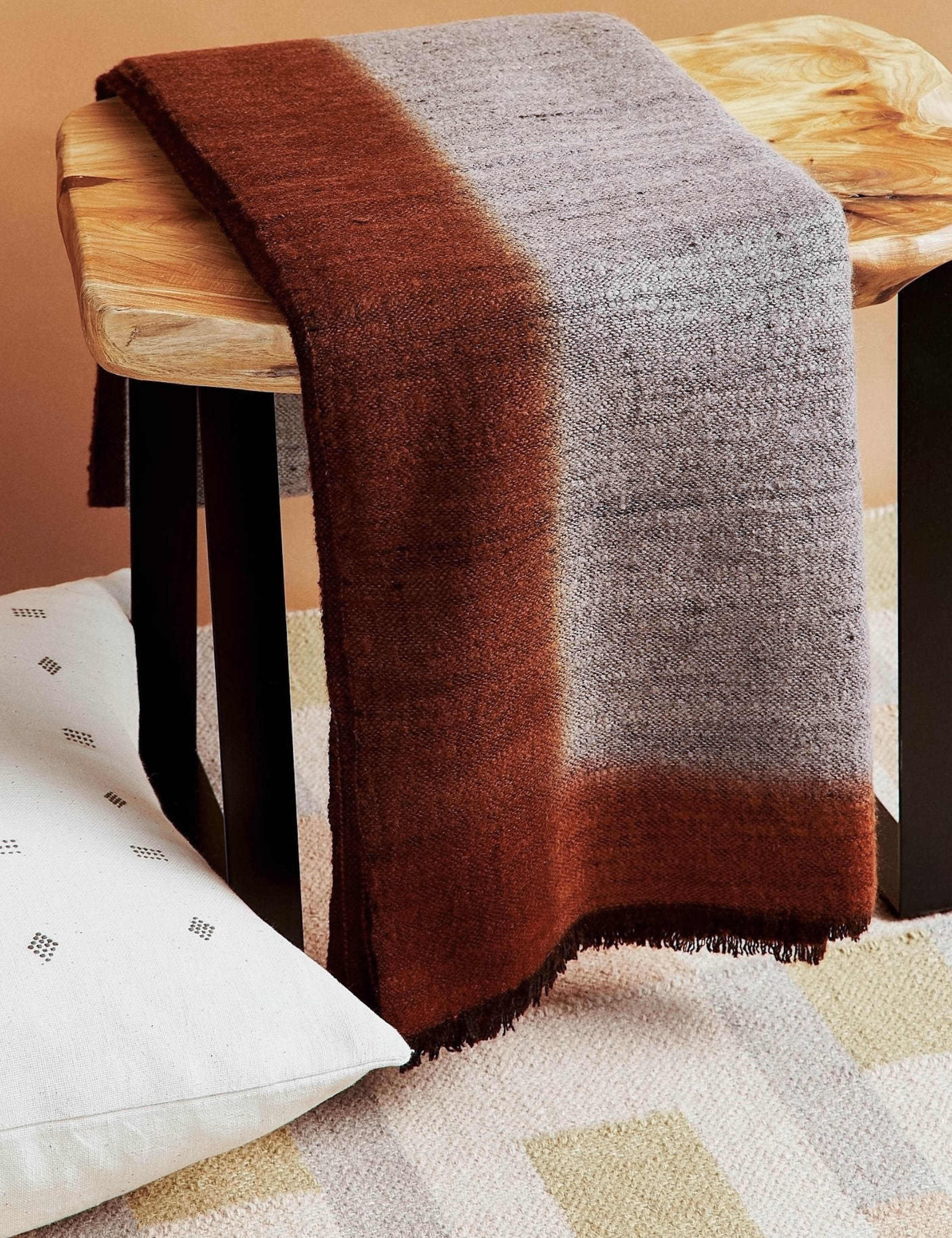 Lulu and Georgia - Simply Taupe Wool Throw by Studio Variously