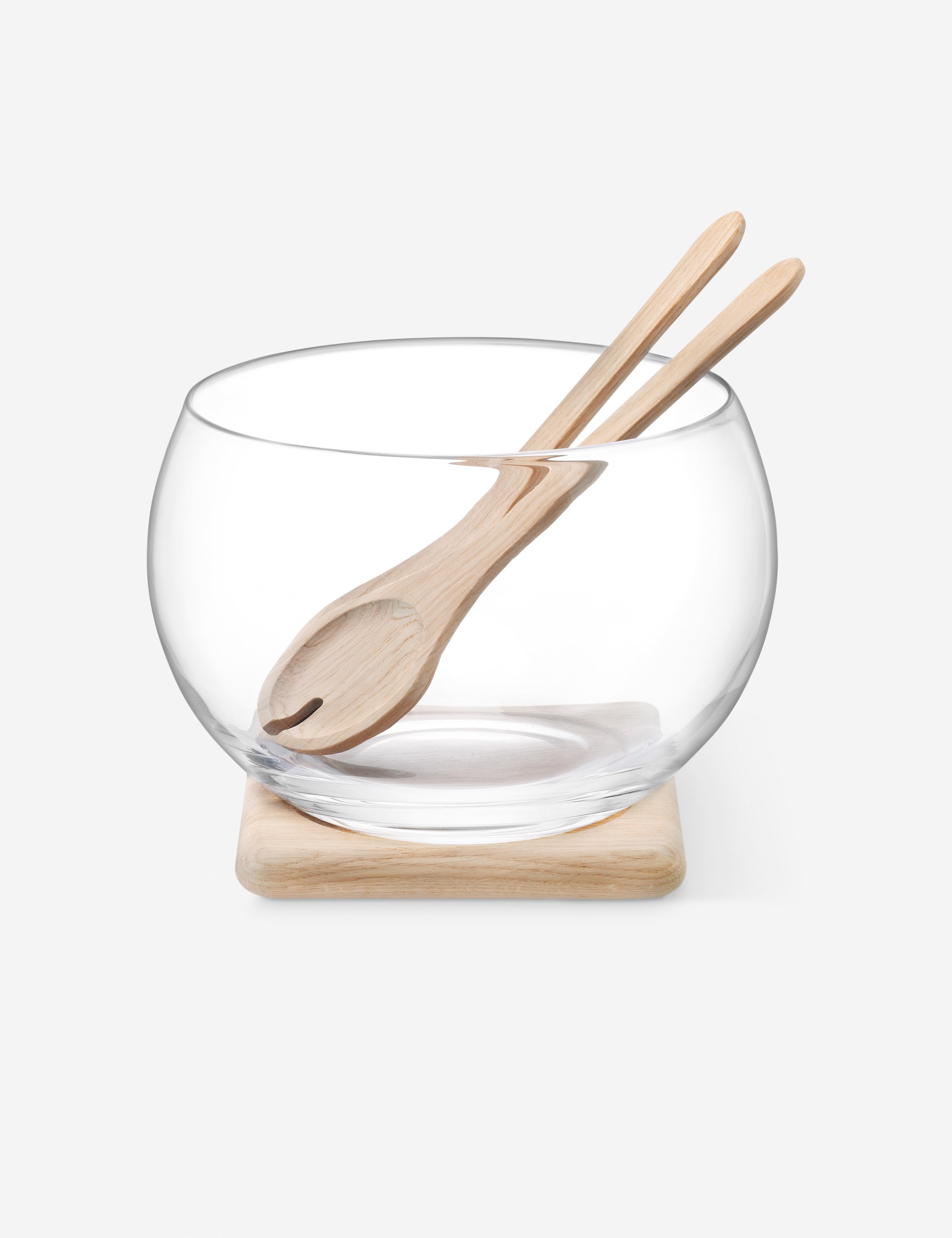 Lulu and Georgia - Serve Salad Set & Oak Base by LSA International