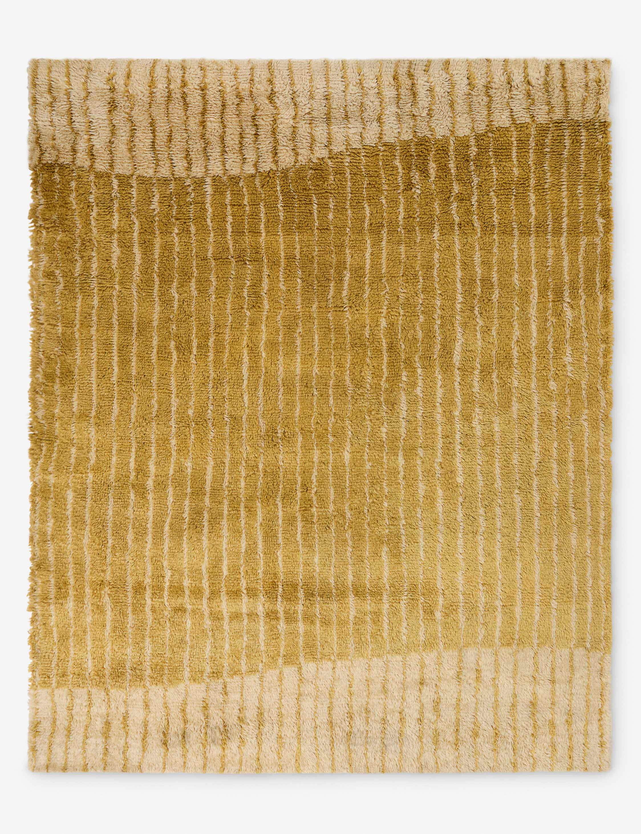 Lulu and Georgia - Bhari Hand-Knotted Wool Shag Rug Swatch 12" x 12"