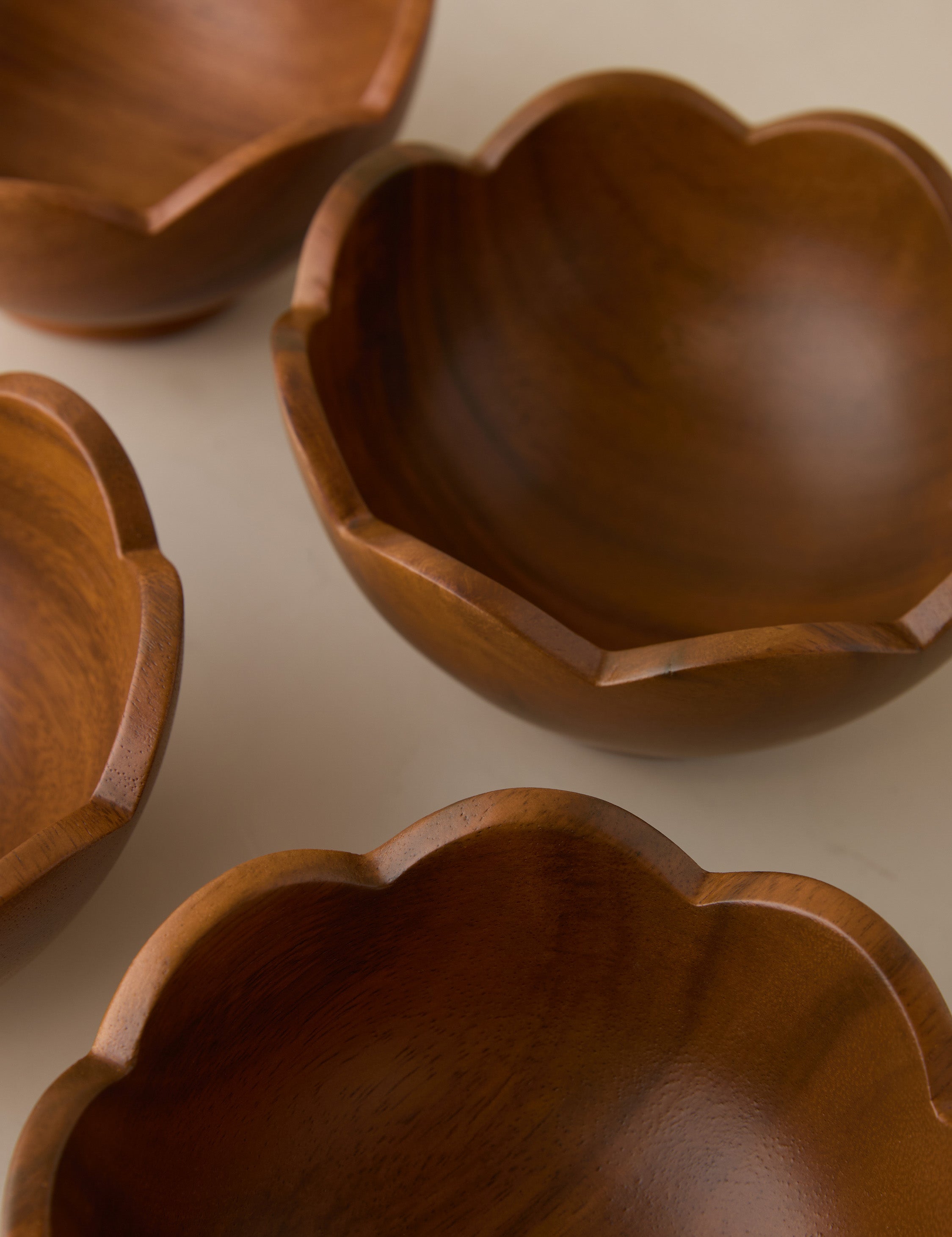Lulu and Georgia - Scalloped Wood Bowls (Set of 4) by Sarah Sherman Samuel