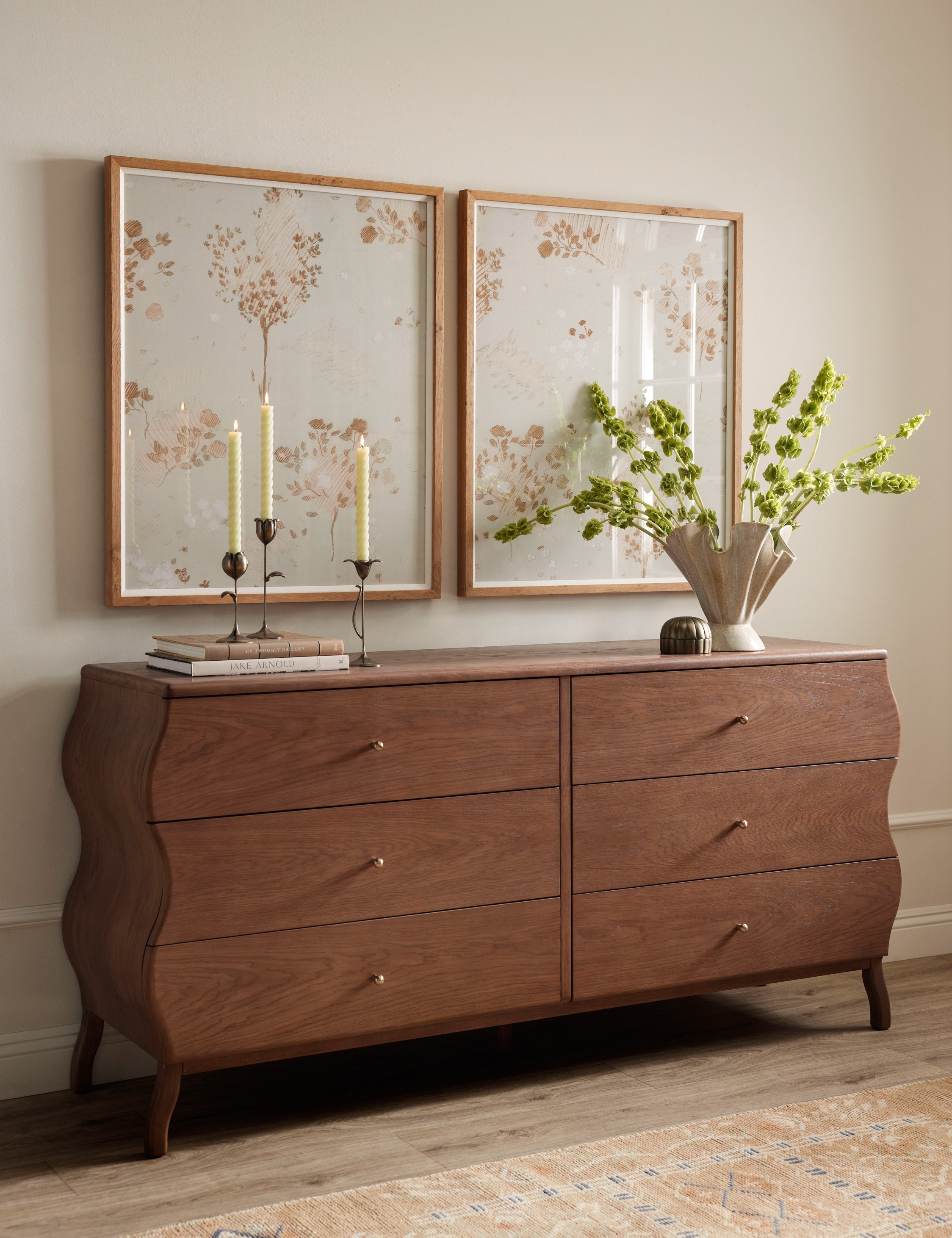 Lulu and Georgia - Open Box: Lasya 6 - Drawer Dresser, Cool Brown