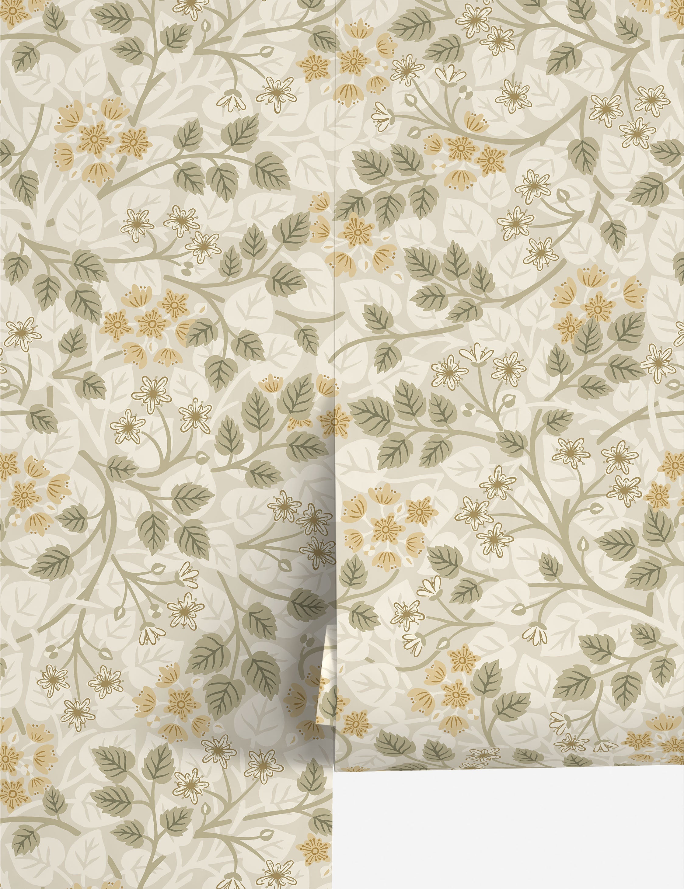 Lulu and Georgia - Silver Lime Wallpaper by Sanderson