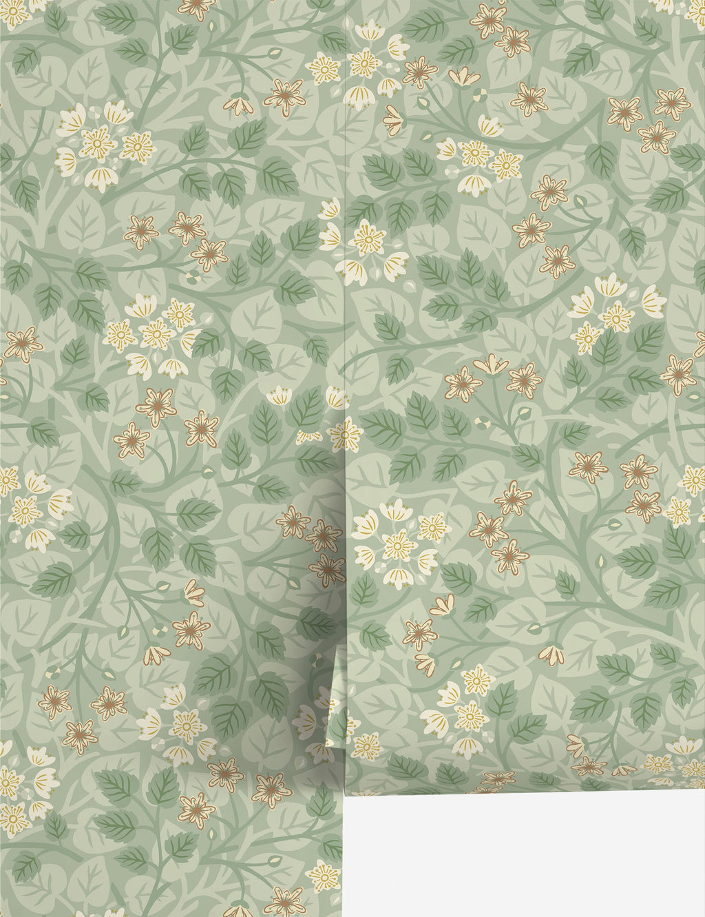 Lulu and Georgia - Silver Lime Wallpaper by Sanderson