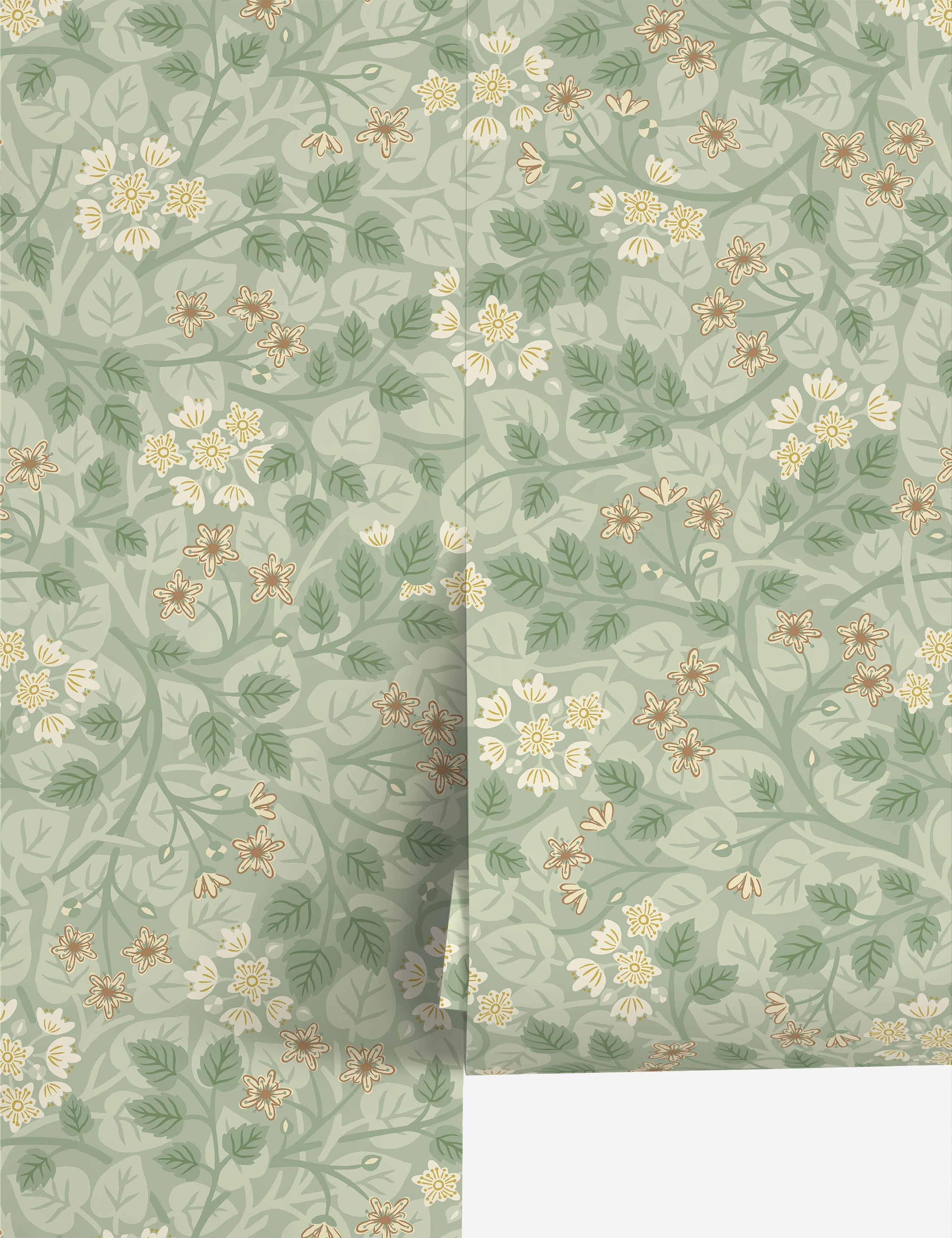 Lulu and Georgia - Silver Lime Wallpaper by Sanderson