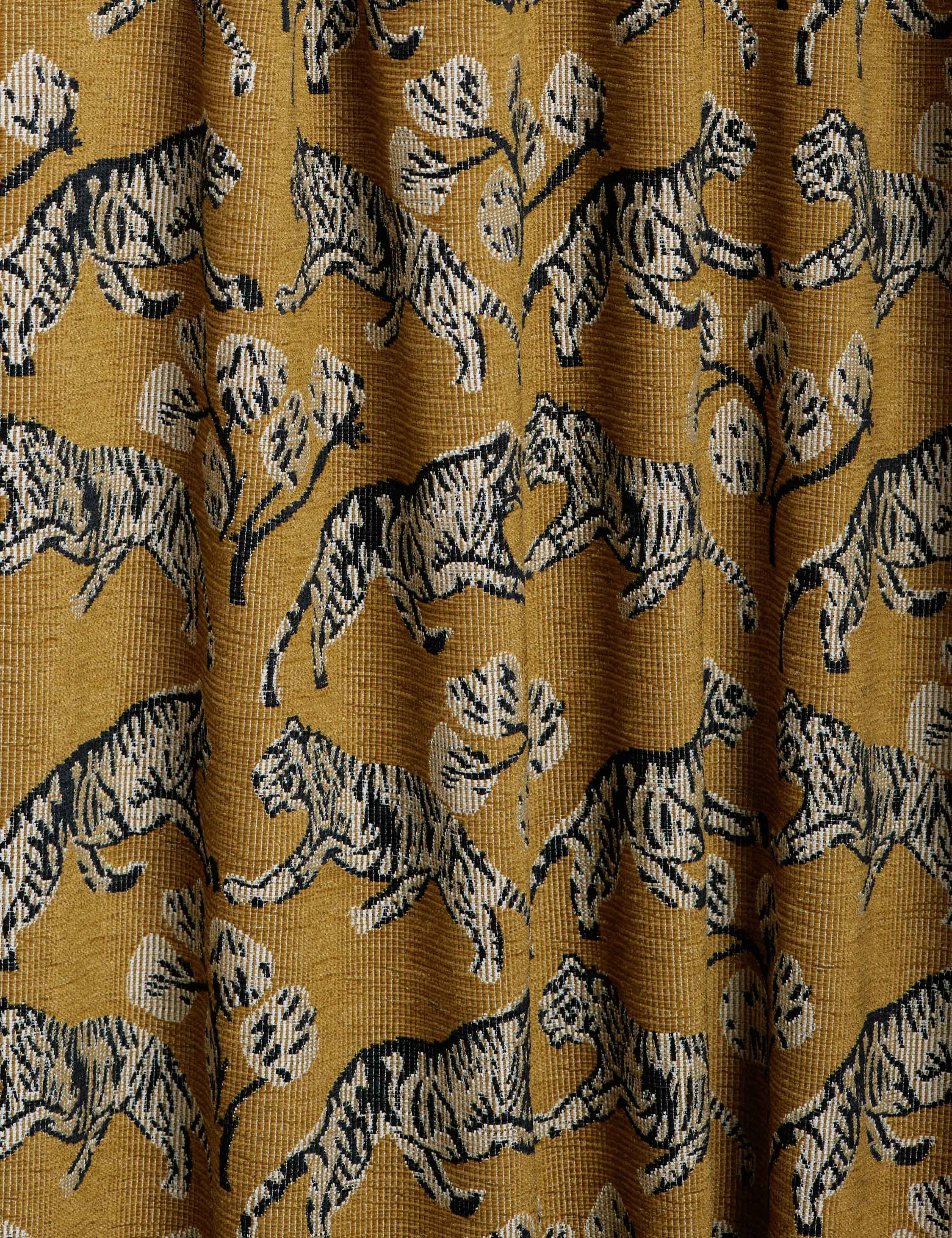 Lulu and Georgia - Tiger Jacquard Curtain Panel by Sarah Sherman Samuel