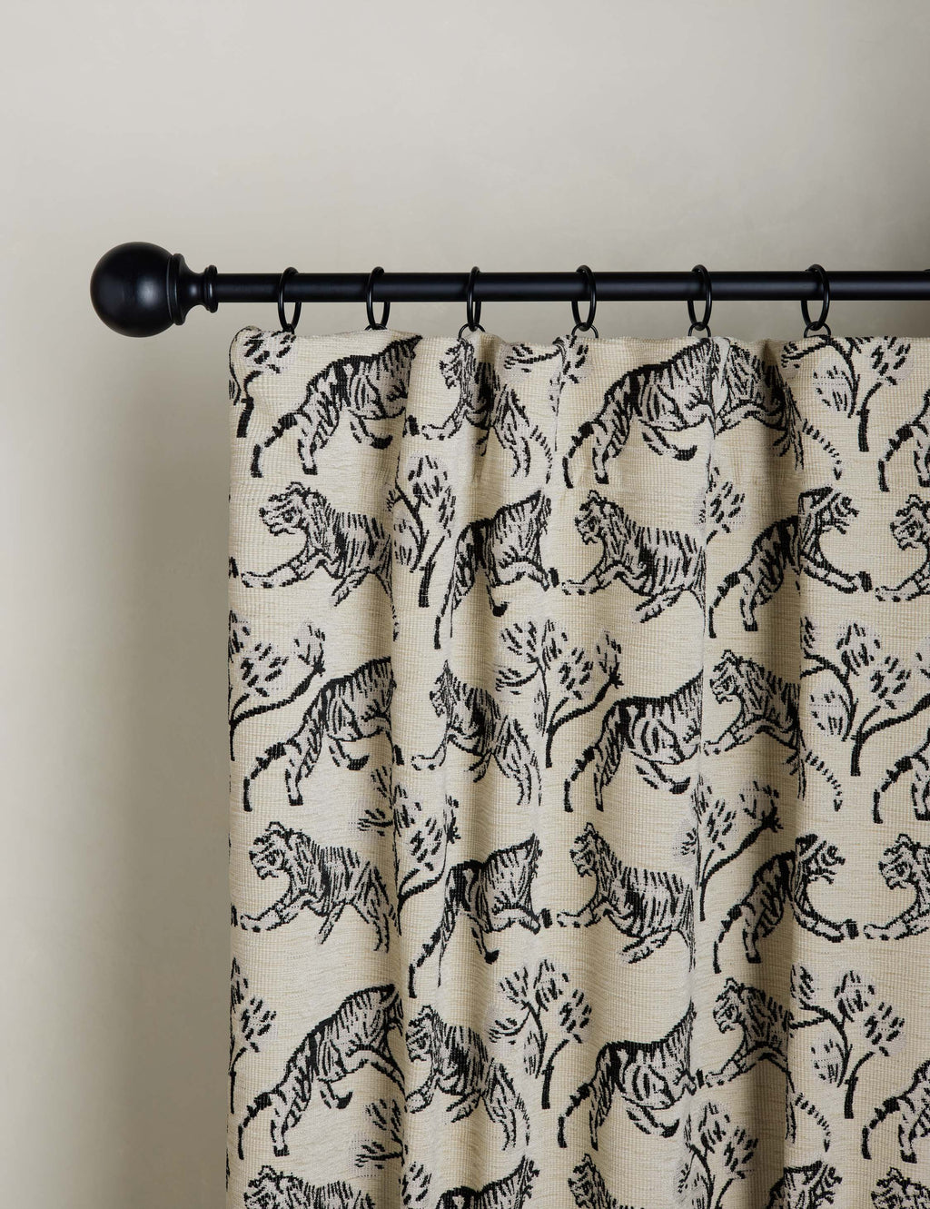 Lulu and Georgia - Tiger Jacquard Curtain Panel by Sarah Sherman Samuel