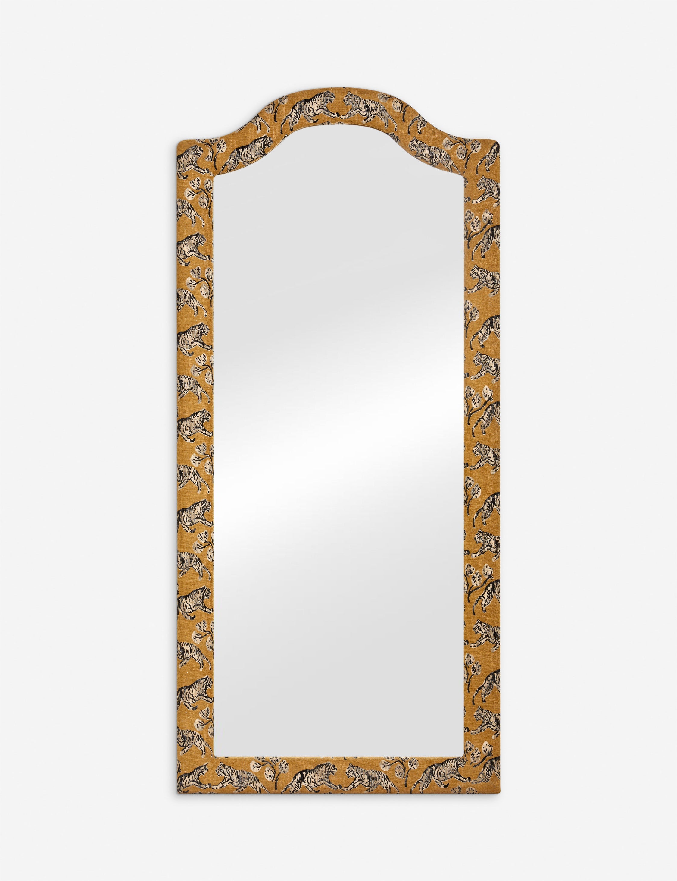 Lulu and Georgia - Tiger Upholstered Full Length Mirror by Sarah Sherman Samuel