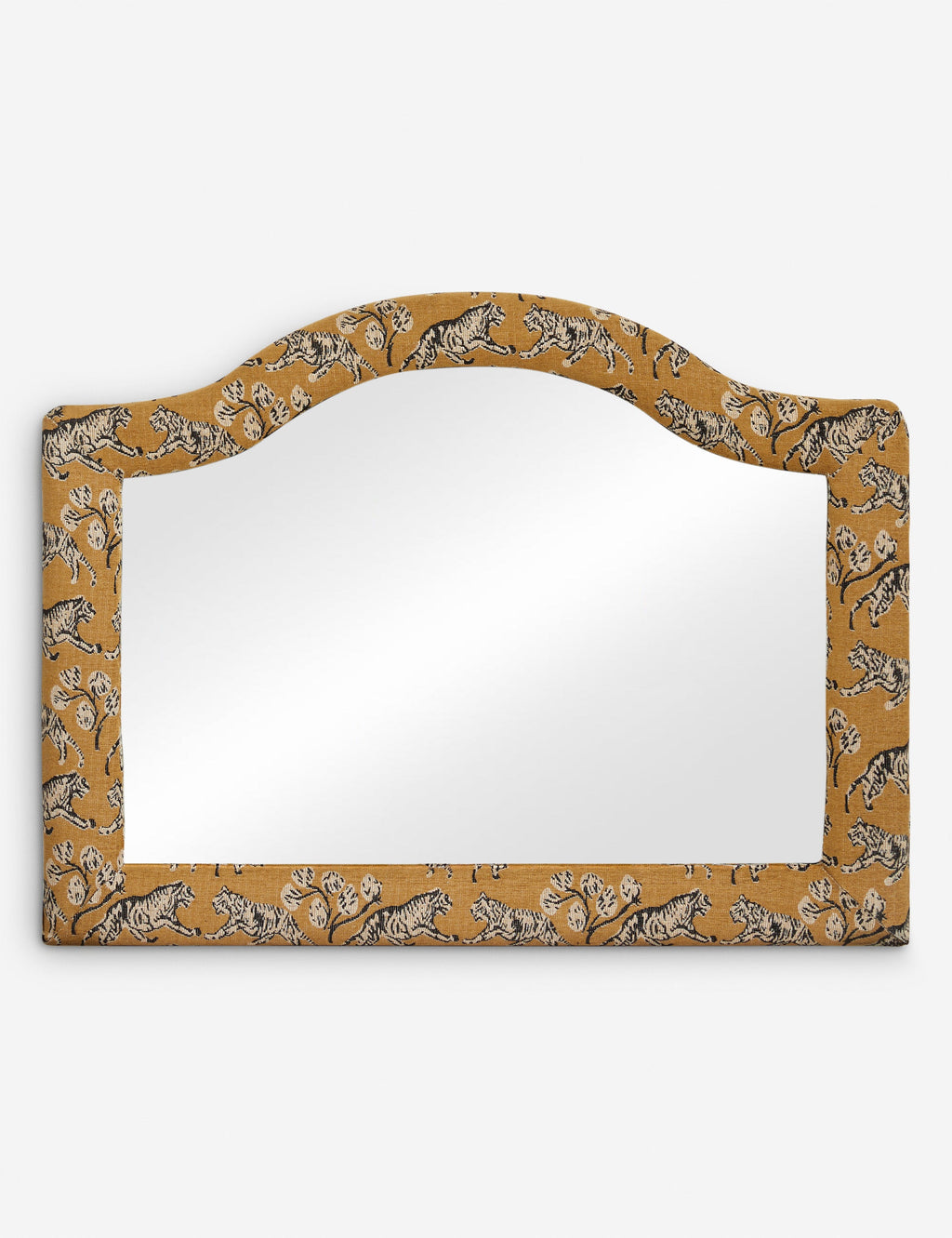 Lulu and Georgia - Tiger Upholstered Mantel Mirror by Sarah Sherman Samuel