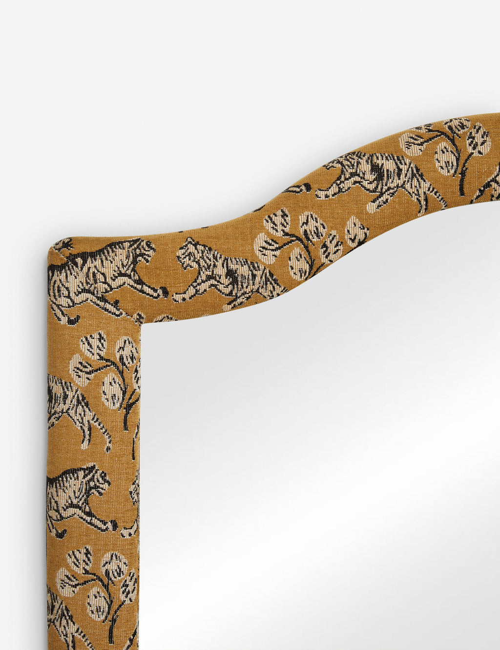 Lulu and Georgia - Tiger Upholstered Mantel Mirror by Sarah Sherman Samuel