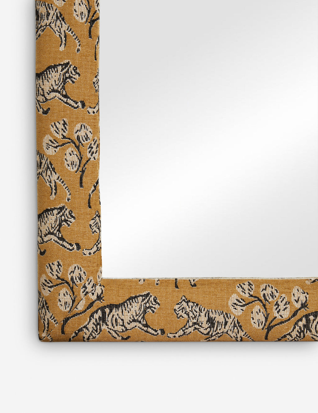 Lulu and Georgia - Tiger Upholstered Mantel Mirror by Sarah Sherman Samuel