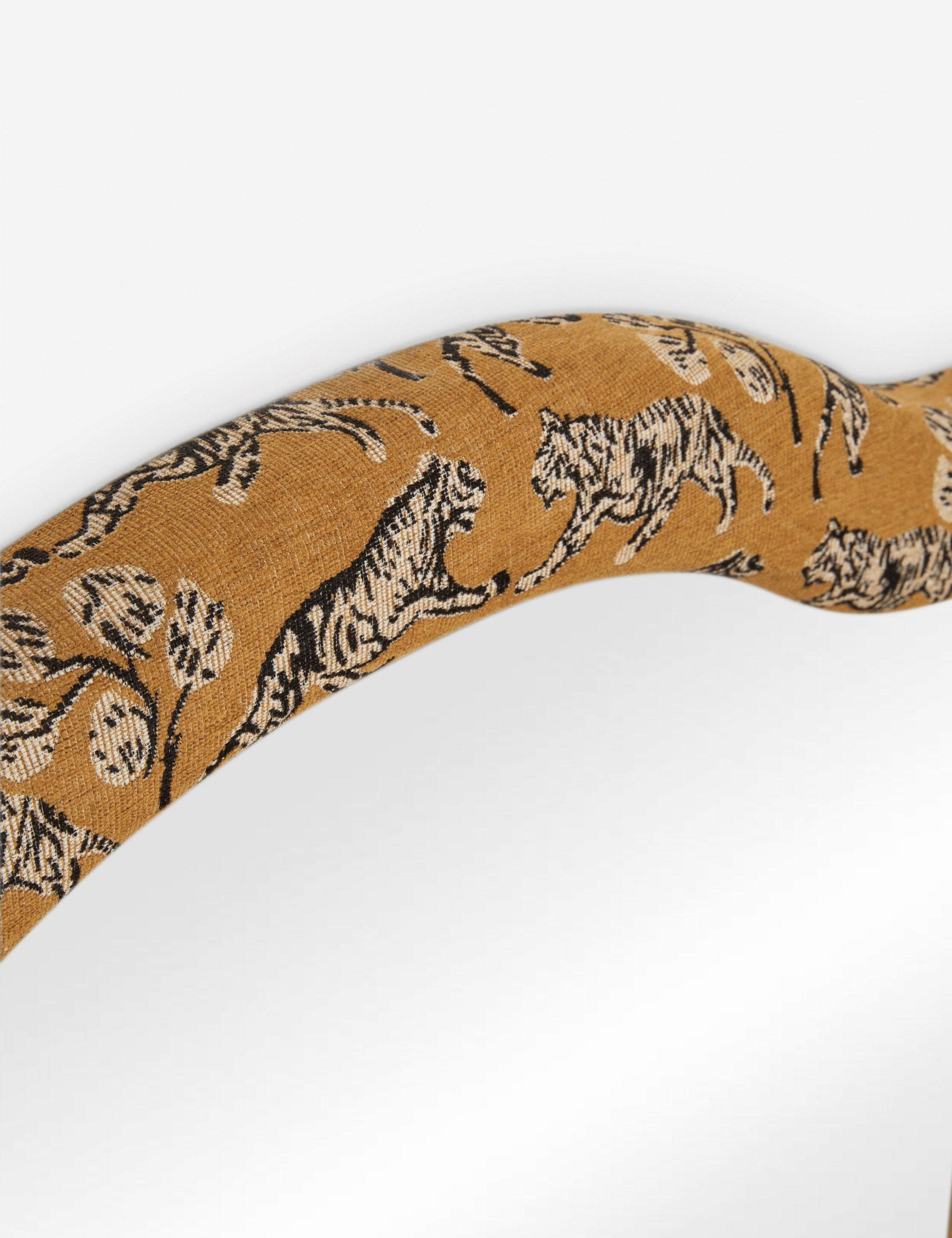 Lulu and Georgia - Tiger Upholstered Mantel Mirror by Sarah Sherman Samuel