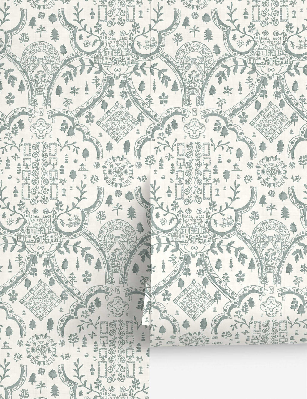 Lulu and Georgia - Topiary View Wallpaper by Sanderson
