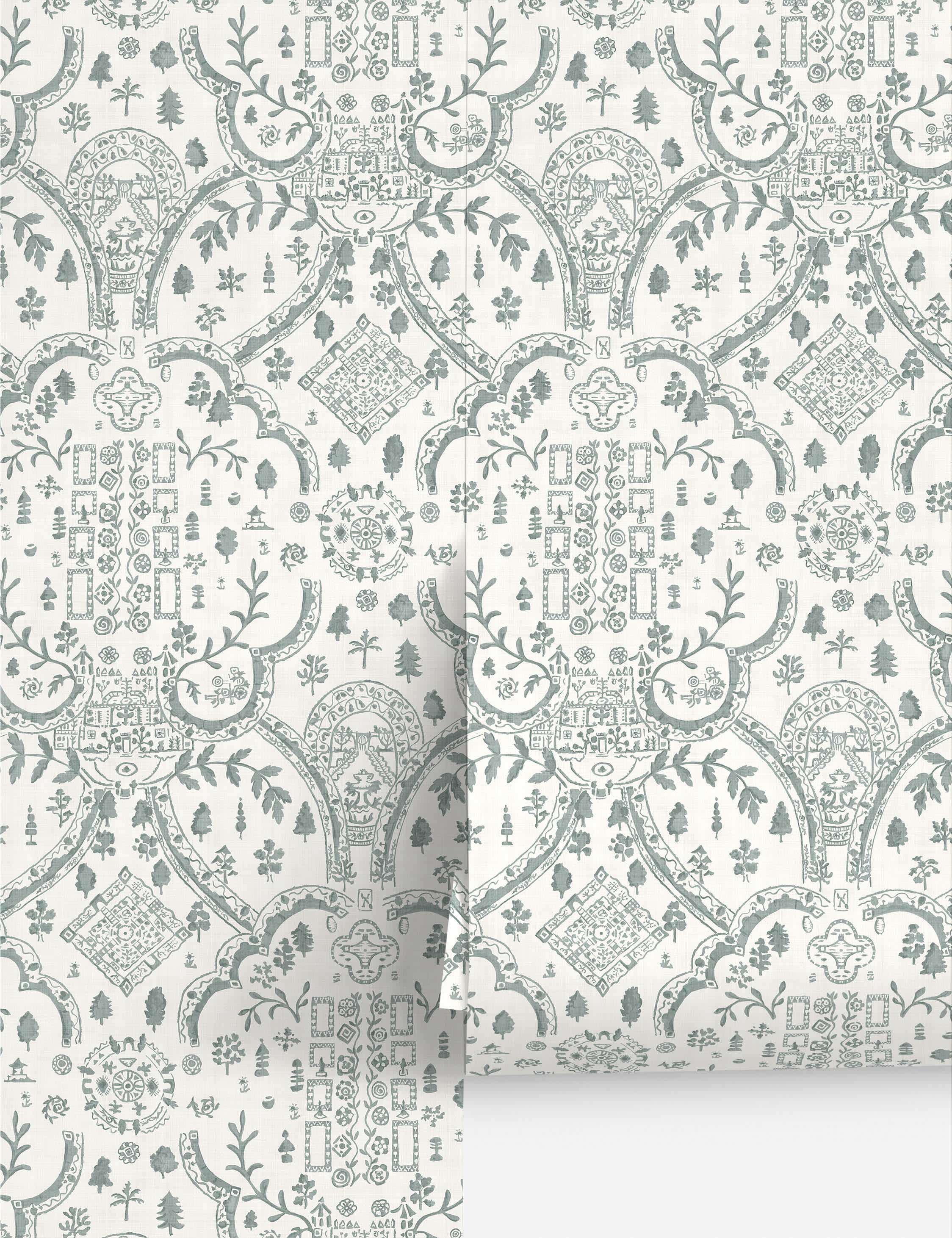 Lulu and Georgia - Topiary View Wallpaper by Sanderson