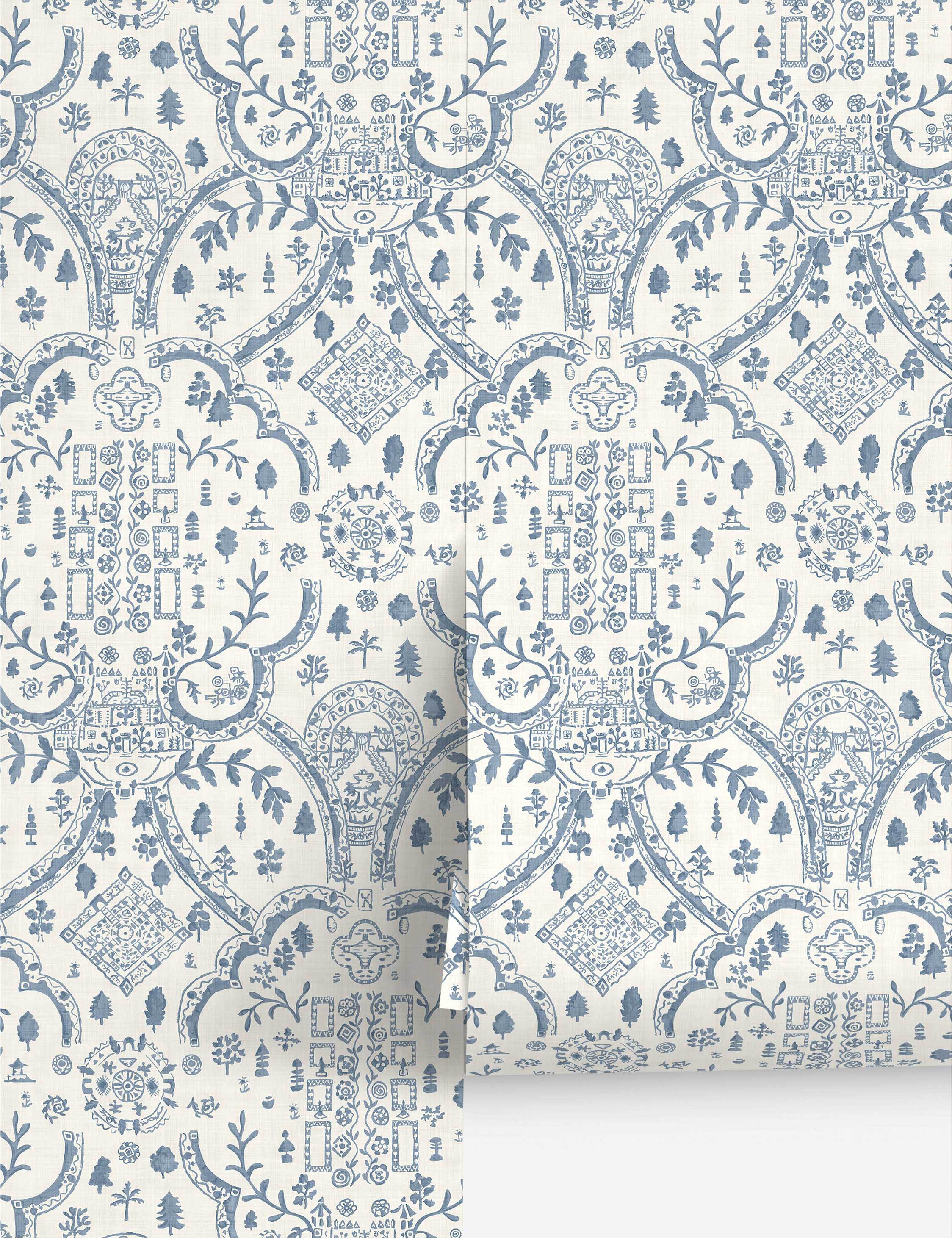 Lulu and Georgia - Topiary View Wallpaper by Sanderson