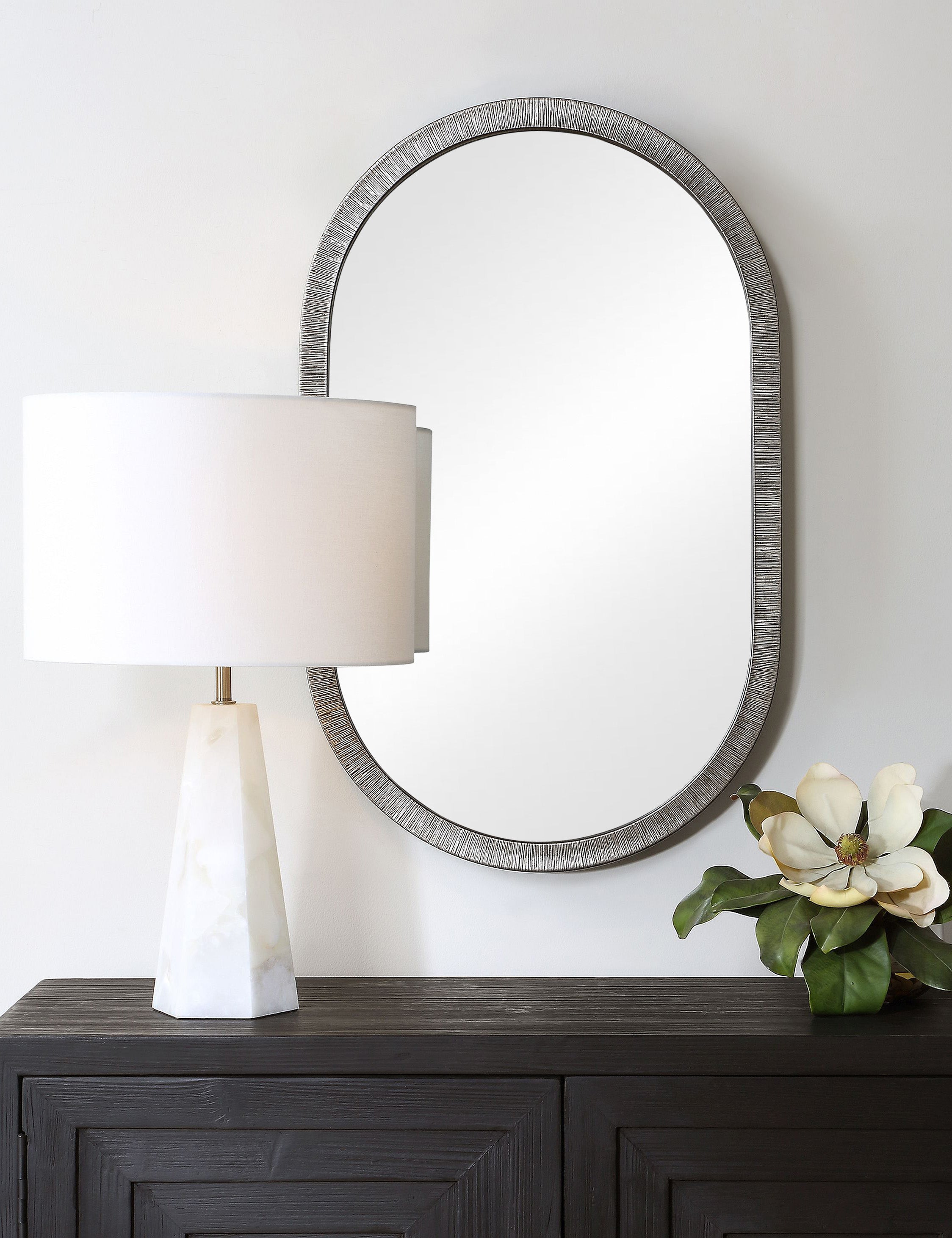 Lulu and Georgia - Benga Oval Mirror