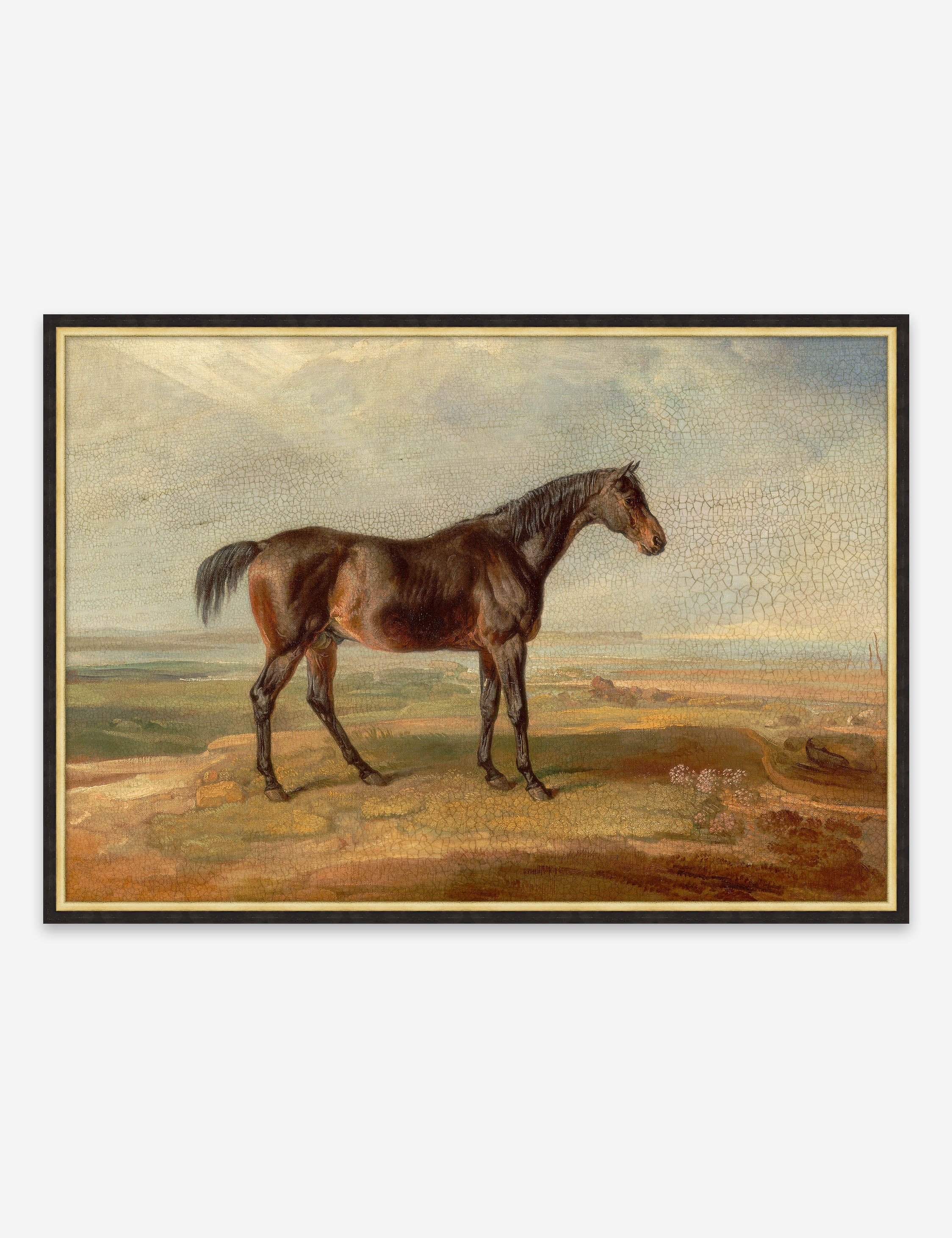 Lulu and Georgia - Antiqued Horse I Wall Art